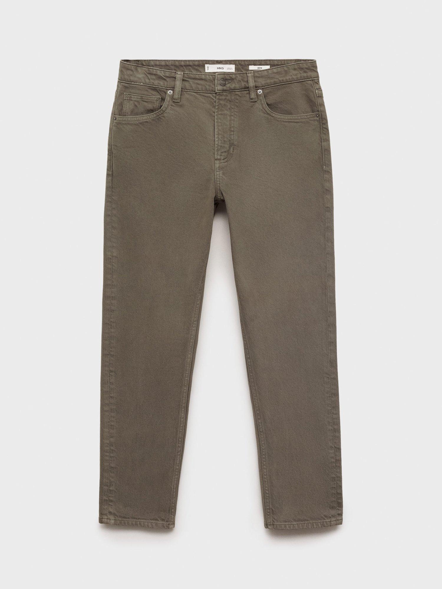 Product image 3 of 8, which shows Mango Benc Straight Fit Jeans, Dark Green, 31