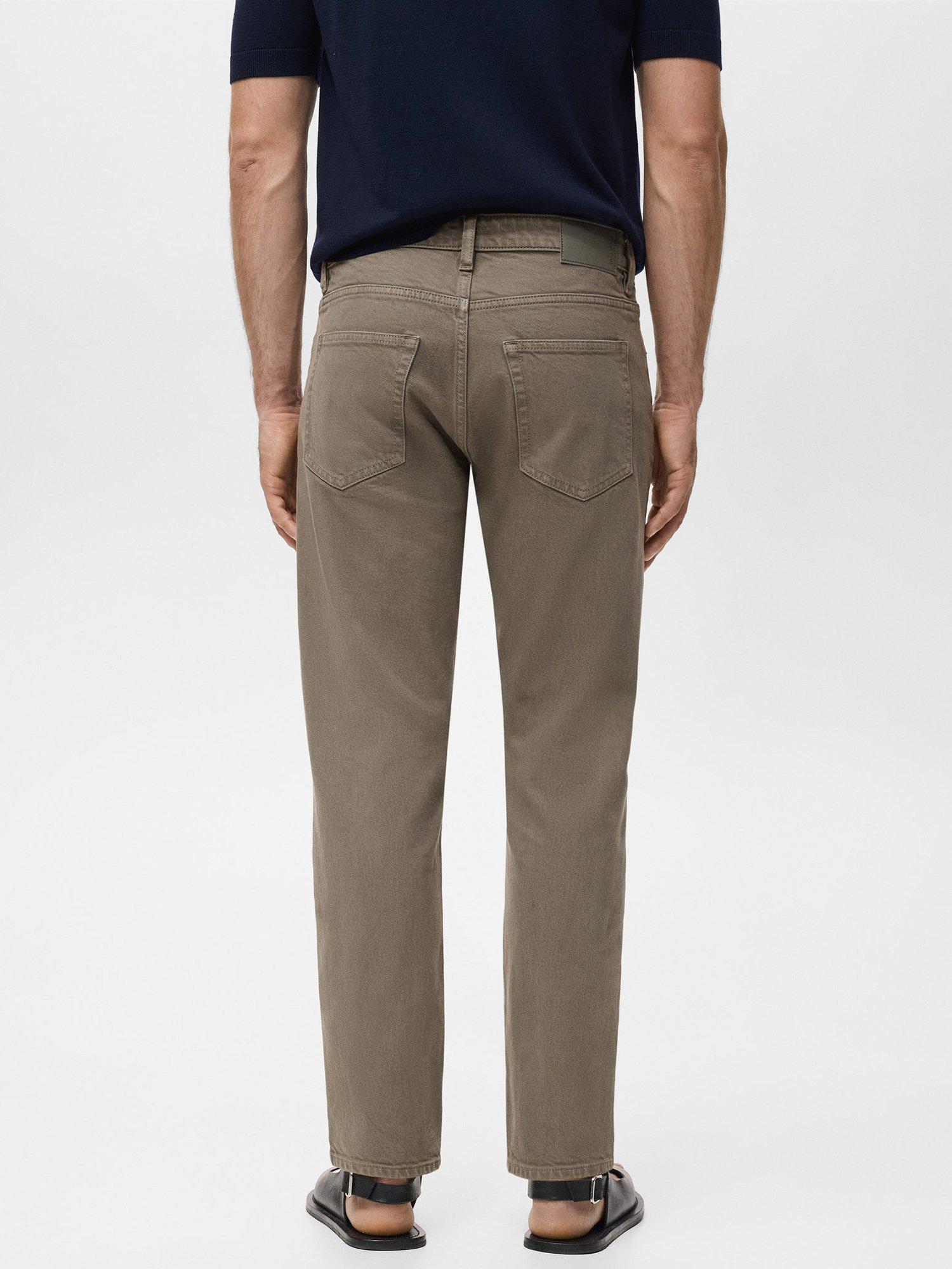 Product image 4 of 8, which shows Mango Benc Straight Fit Jeans, Dark Green, 31