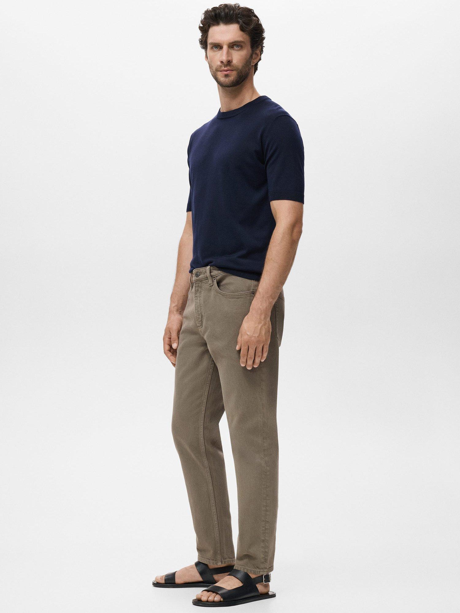 Product image 7 of 8, which shows Mango Benc Straight Fit Jeans, Dark Green, 31