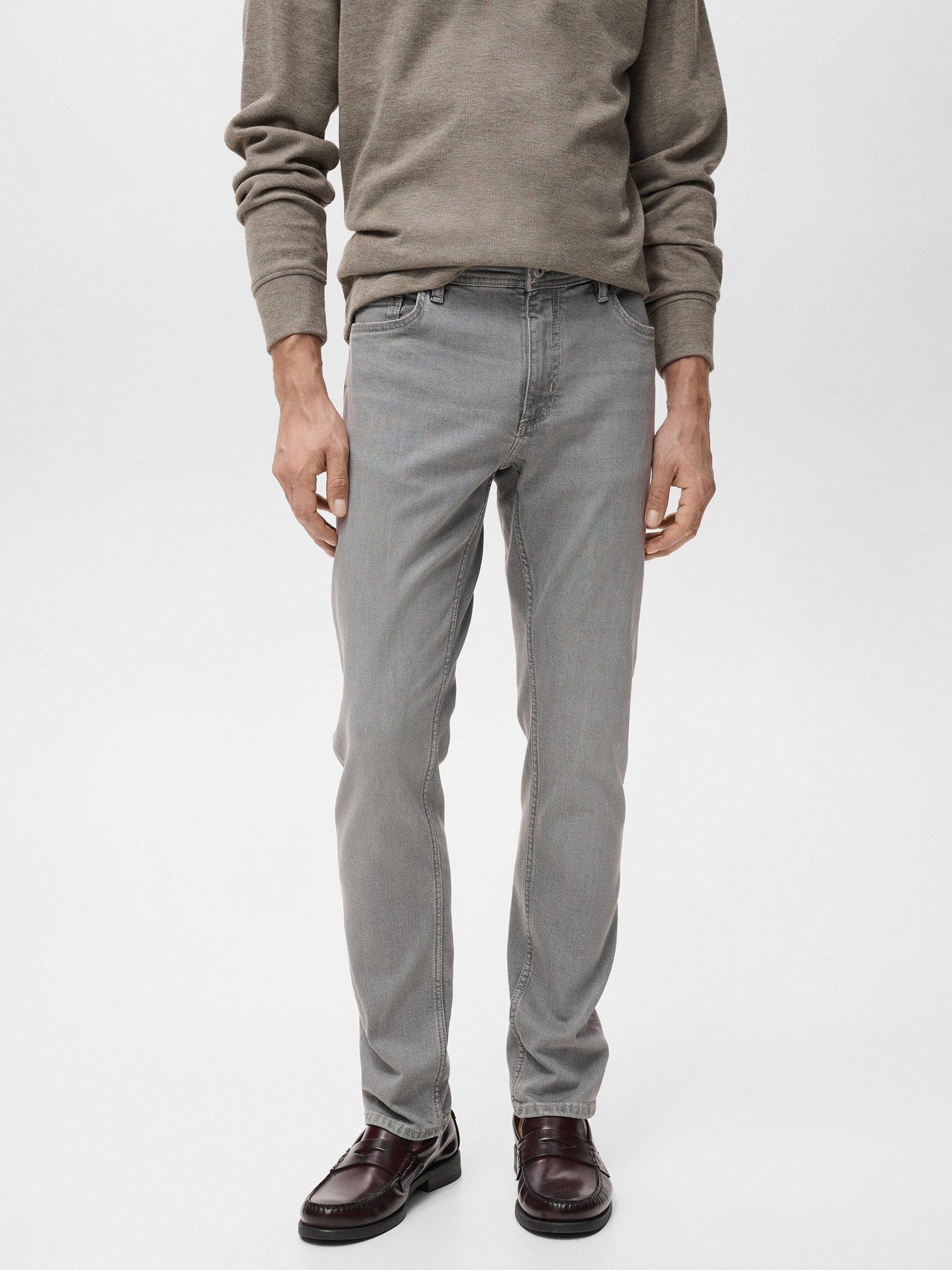 Product image 1 of 8, which shows Mango Jan Slim Fit Jeans, Open Grey, 29