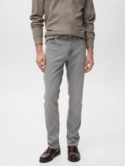 Mango Jan Slim Fit Jeans, Open Grey, Open Grey