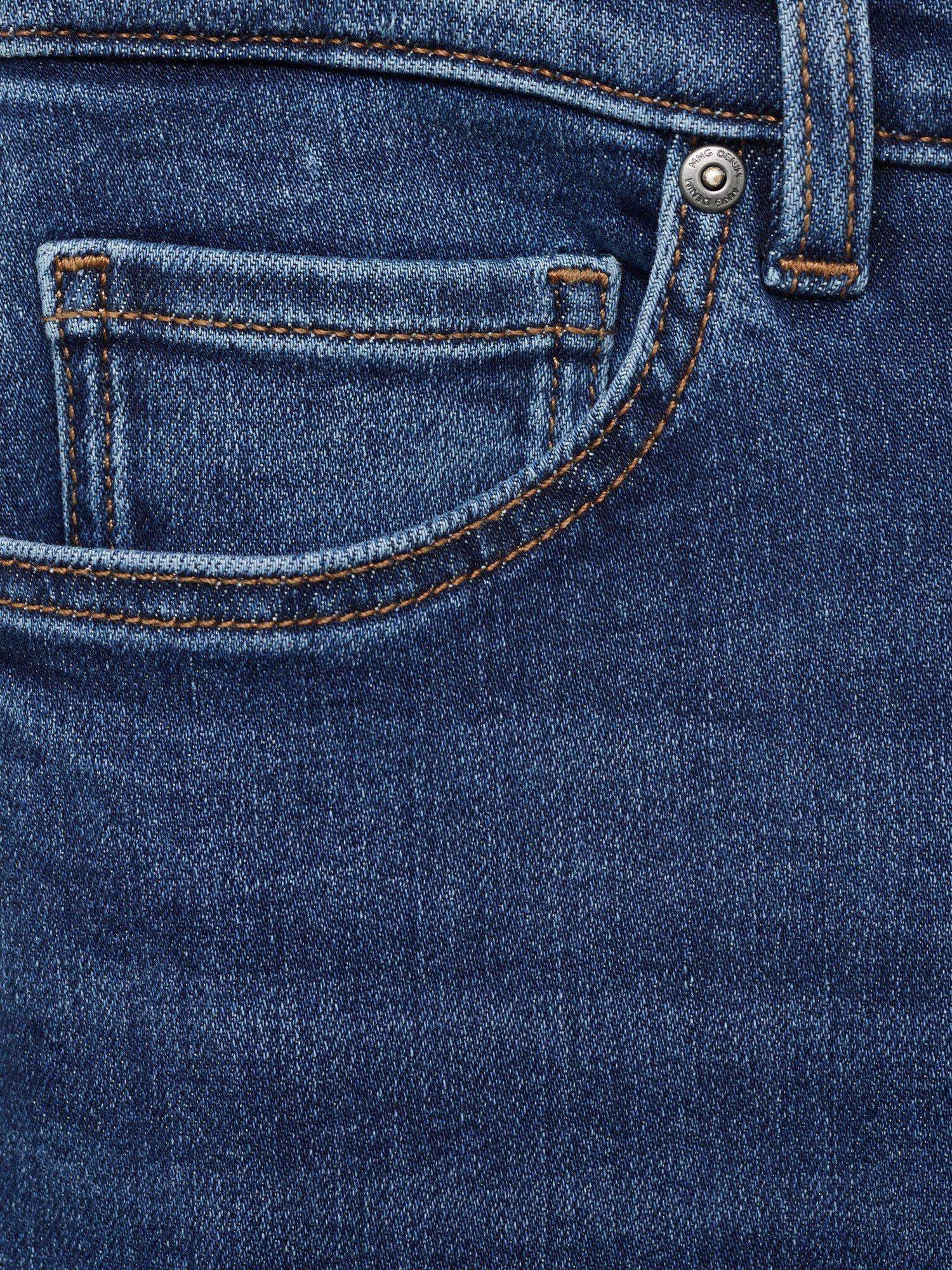 Product image 5 of 8, which shows Mango Jude Skinny Fit Jeans, Mid Blue, 29