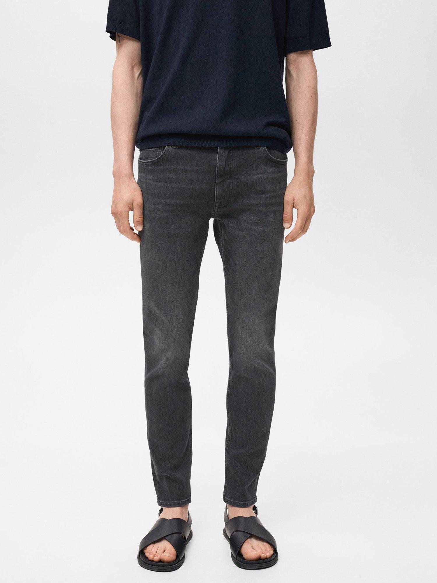 Product image 1 of 8, which shows Mango Jude Skinny Fit Jeans, Open Grey, 36