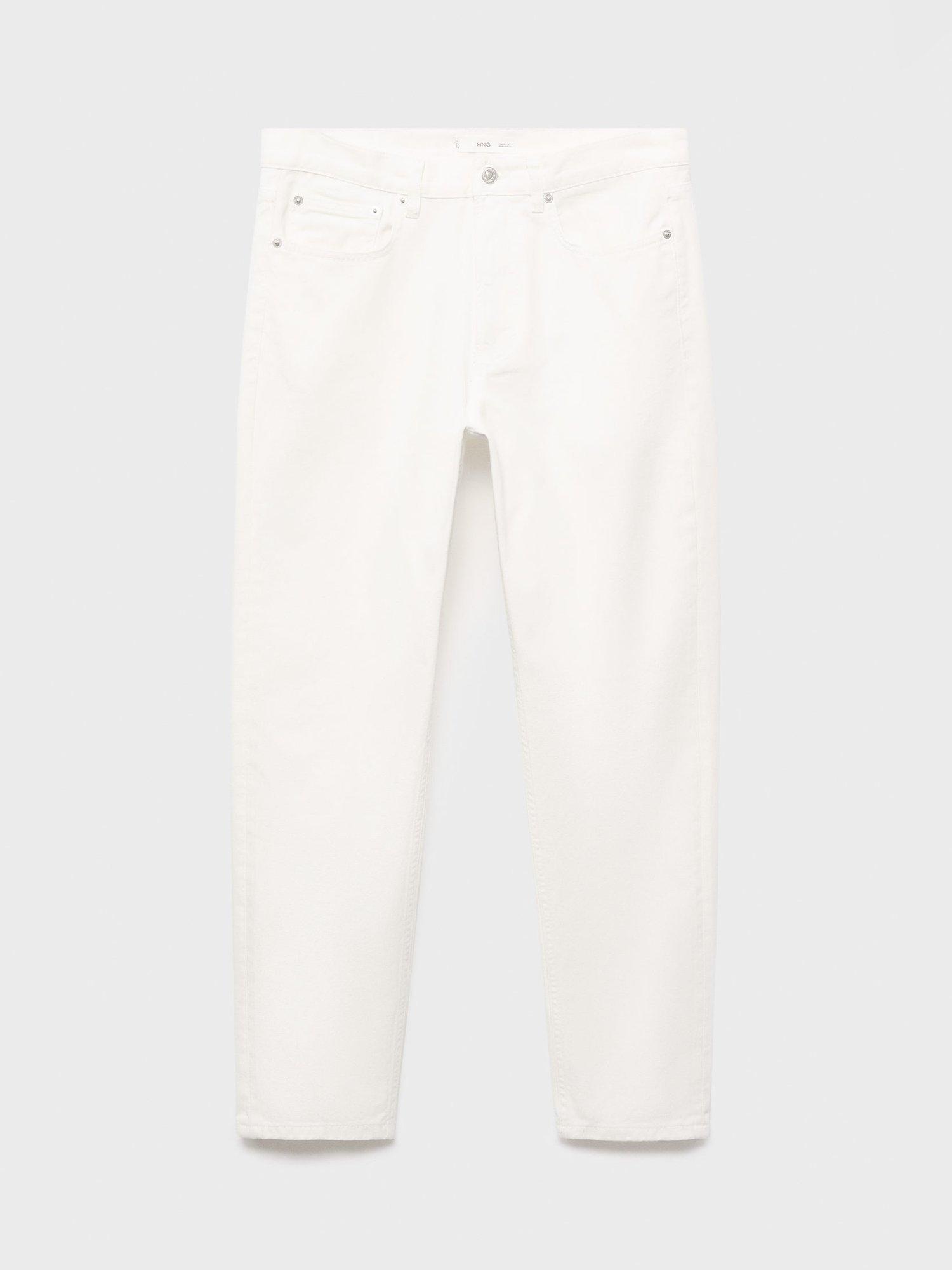Product image 3 of 8, which shows Mango Lori Tapered Fit Jeans, Natural White, 32