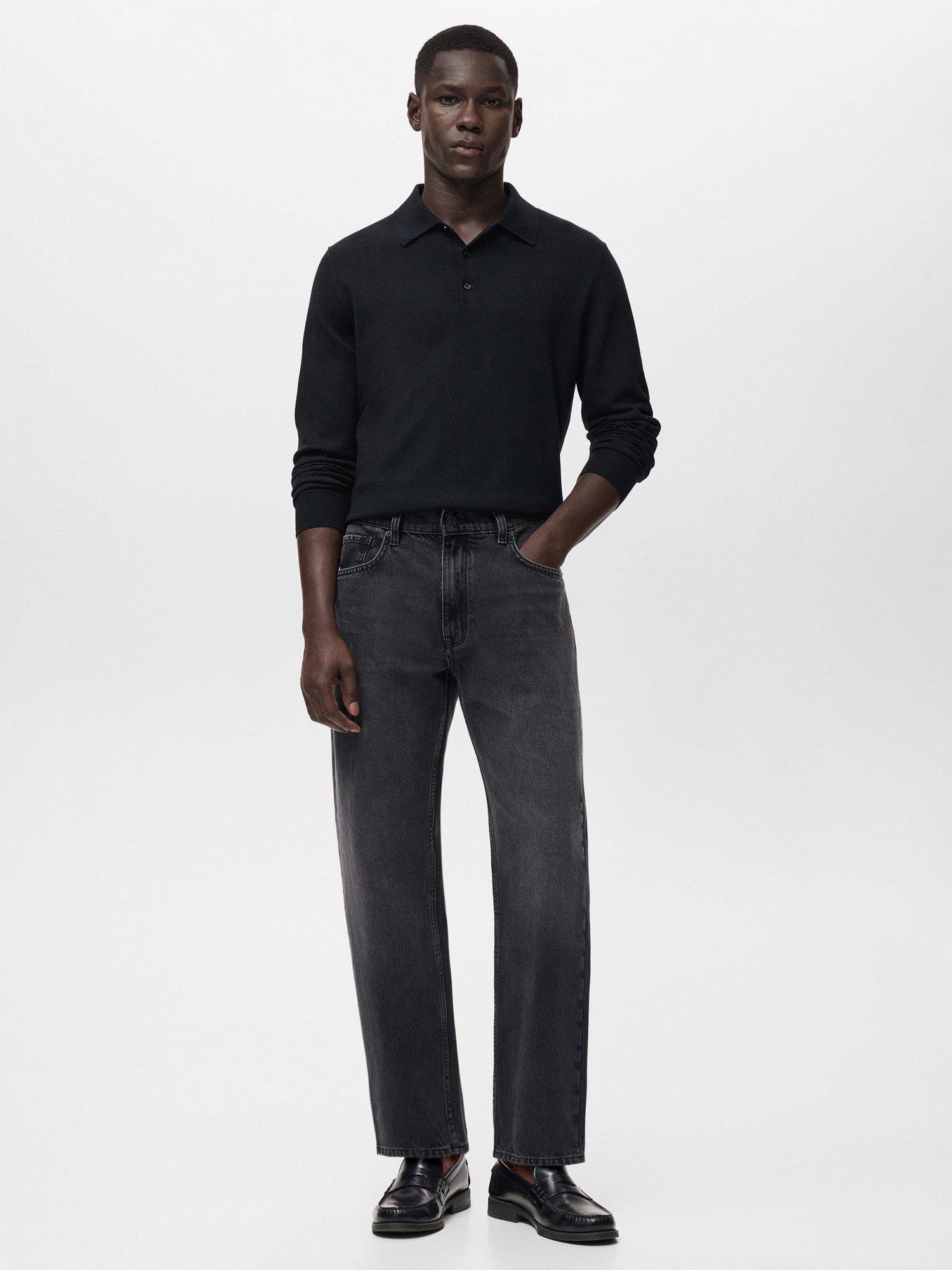 Product image 2 of 8, which shows Mango Moby Straight Mid Rise Jeans, Open Grey, 31