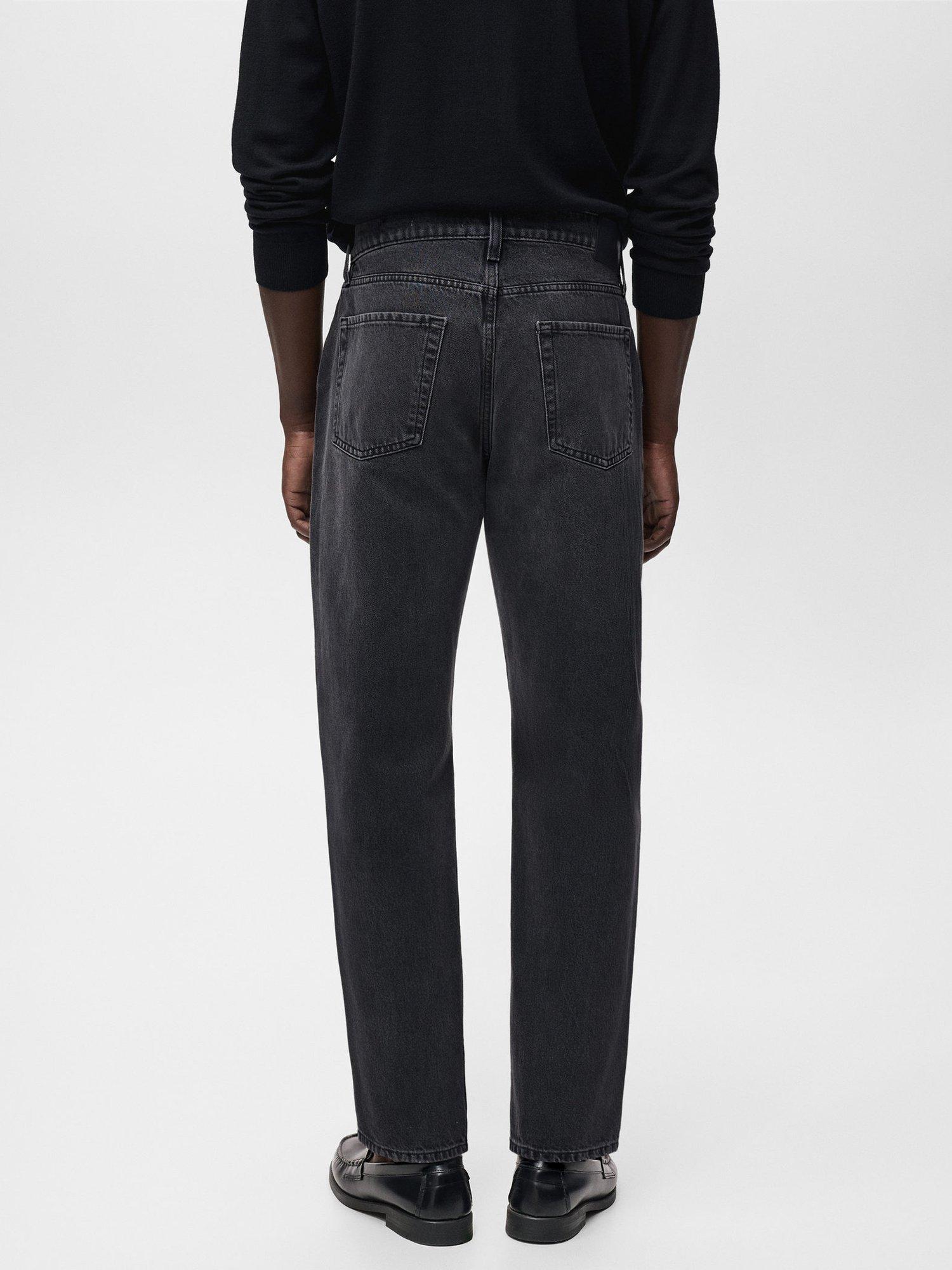 Product image 4 of 8, which shows Mango Moby Straight Mid Rise Jeans, Open Grey, 31