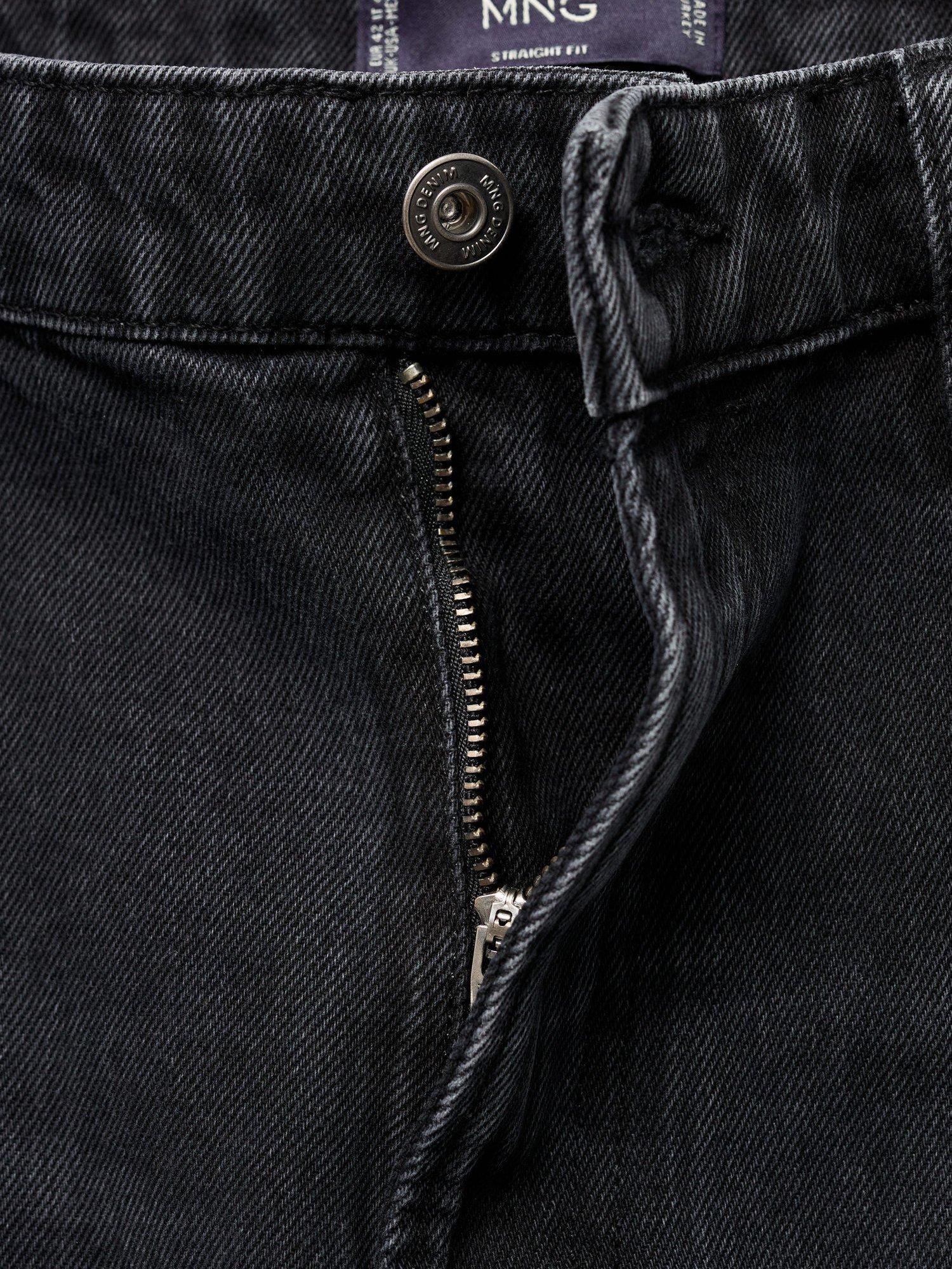 Product image 5 of 8, which shows Mango Moby Straight Mid Rise Jeans, Open Grey, 31