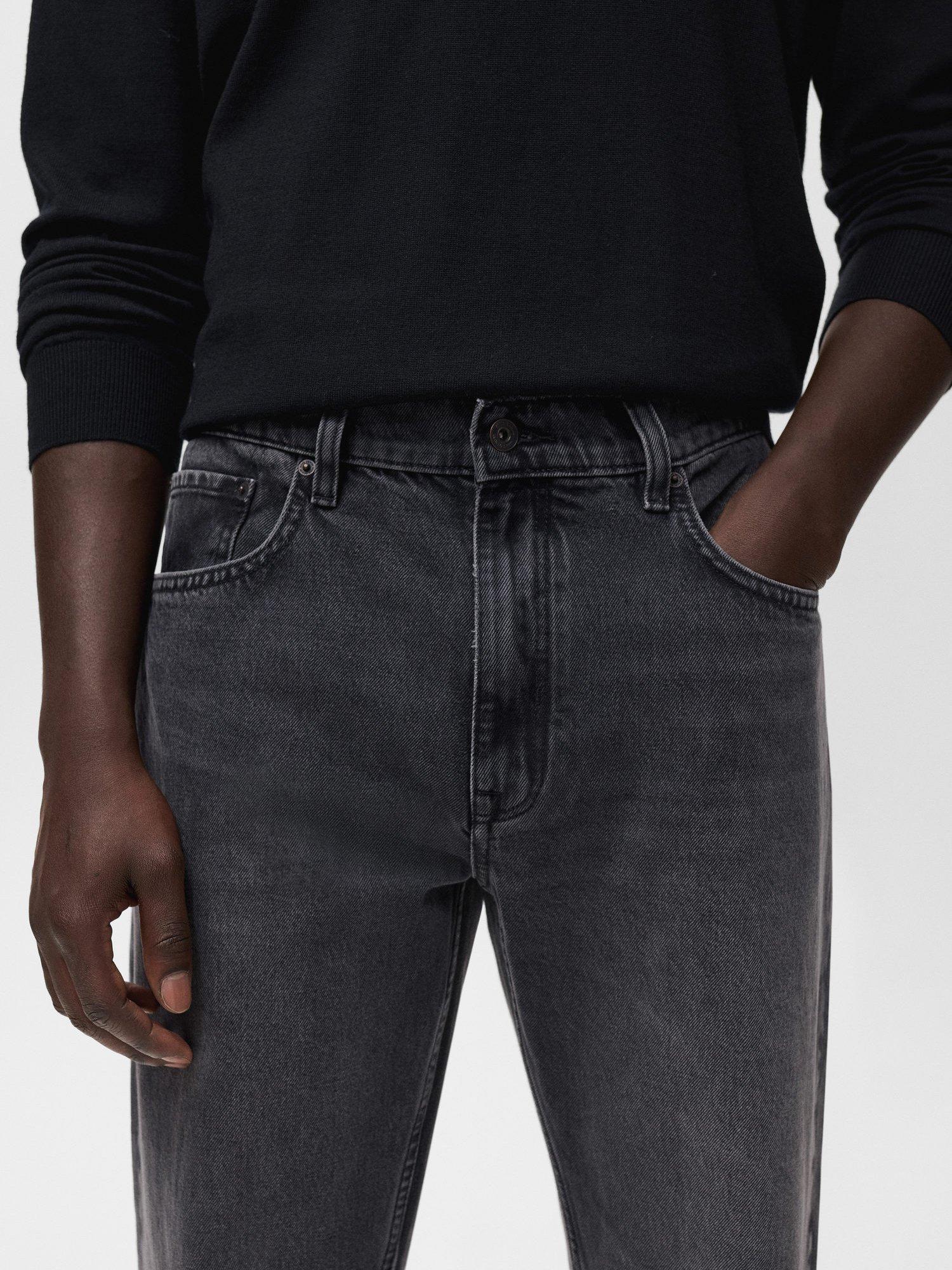 Product image 6 of 8, which shows Mango Moby Straight Mid Rise Jeans, Open Grey, 31