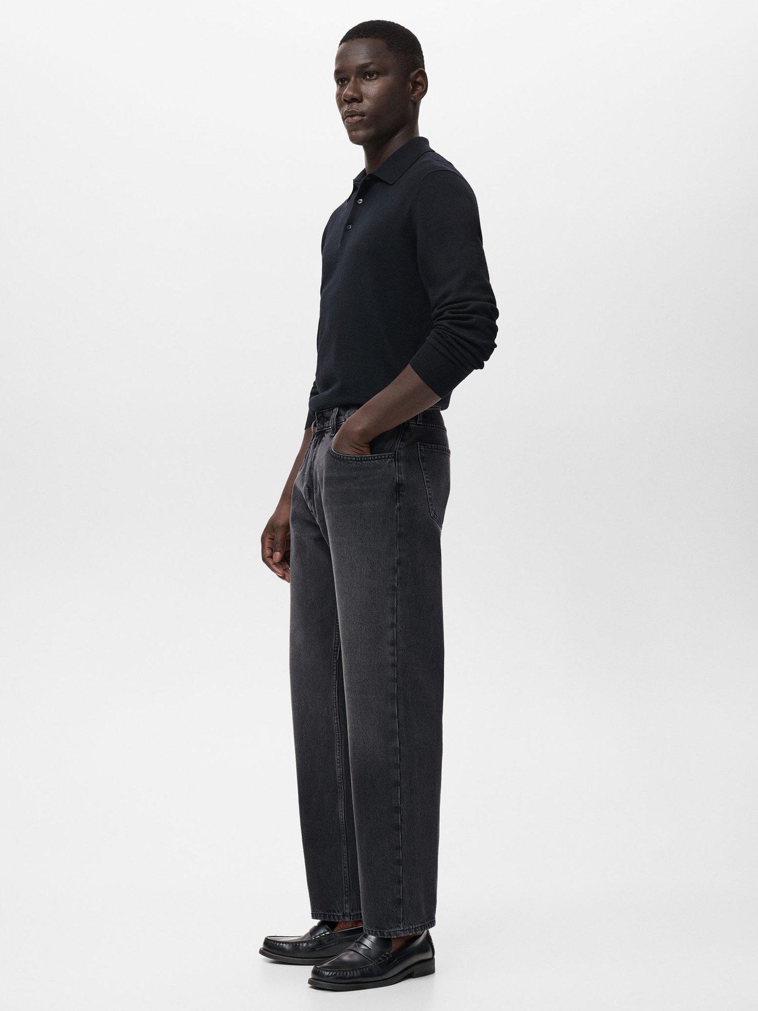 Product image 7 of 8, which shows Mango Moby Straight Mid Rise Jeans, Open Grey, 31