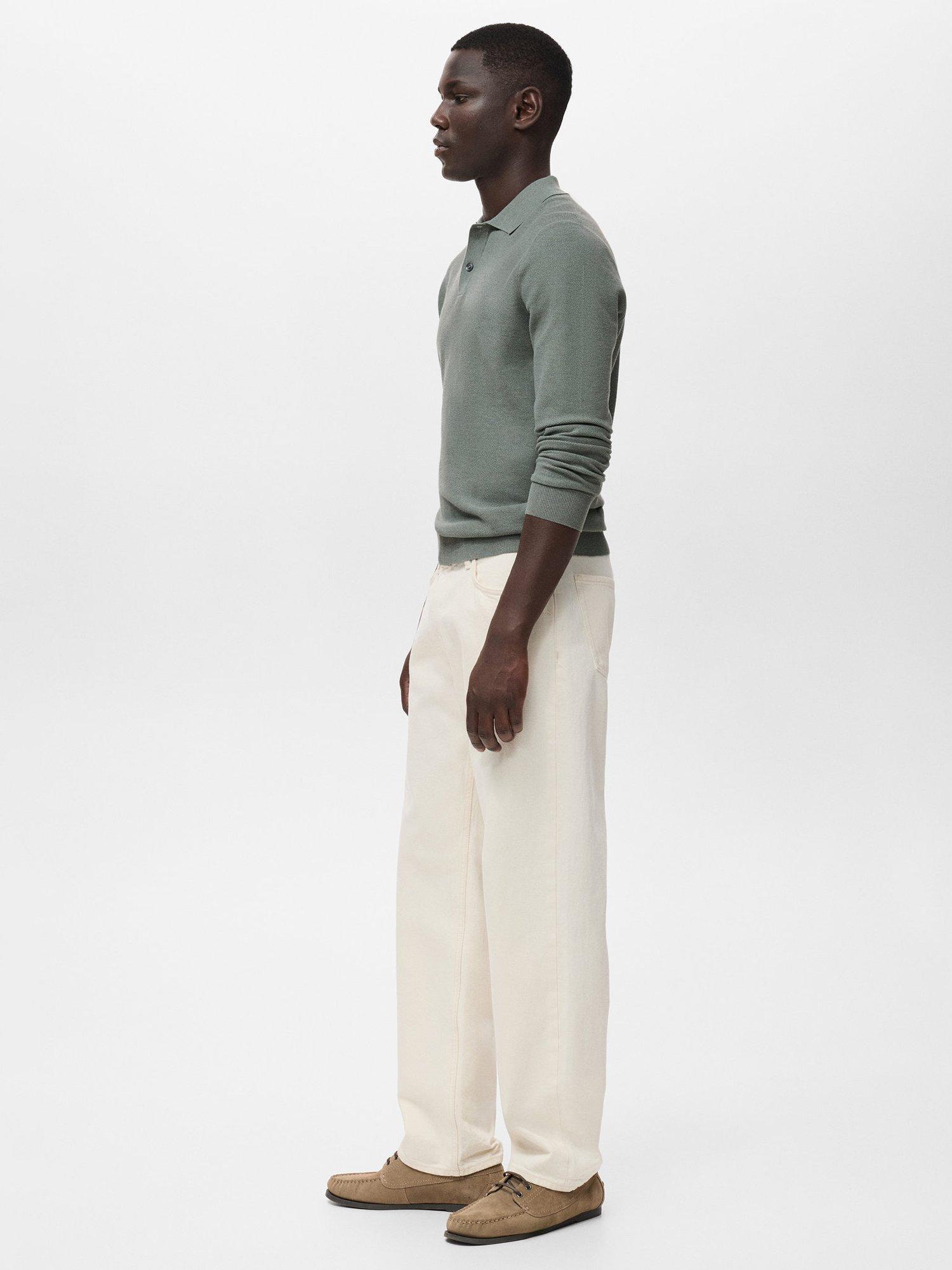 Product image 7 of 8, which shows Mango Tens Long Sleeve Polo Shirt, Medium Green, XXL