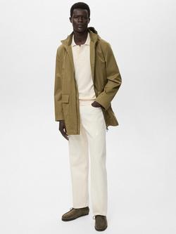 Mango Tio Cotton Blend Regular Fit Short Sleeve Polo Shirt - view 2, Natural White