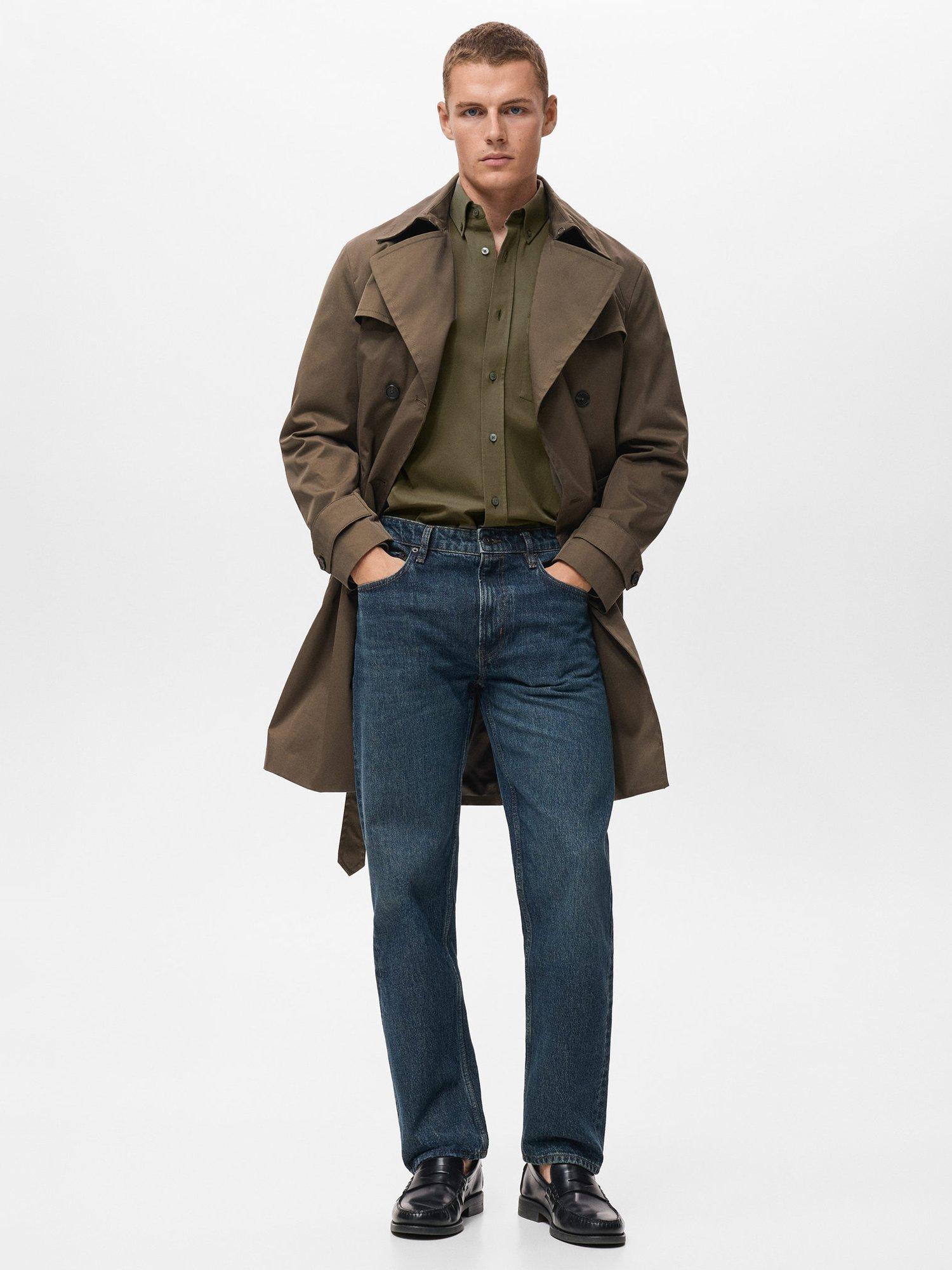 Product image 2 of 9, which shows Mango Cotton Twill Regular Fit Shirt, Medium Brown, S