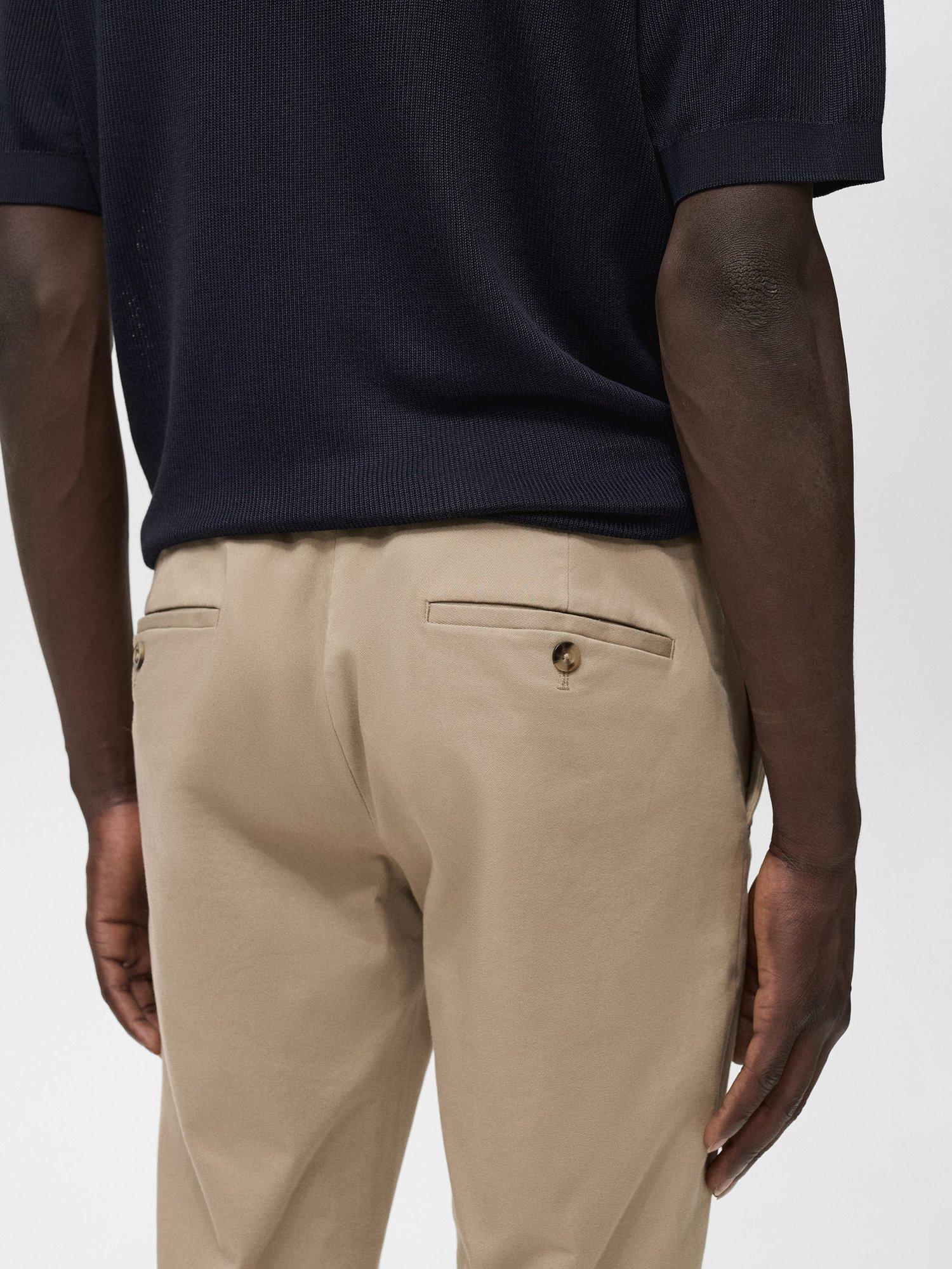Product image 7 of 8, which shows Mango Barna Straight Fit Chinos, Light Beige, 30
