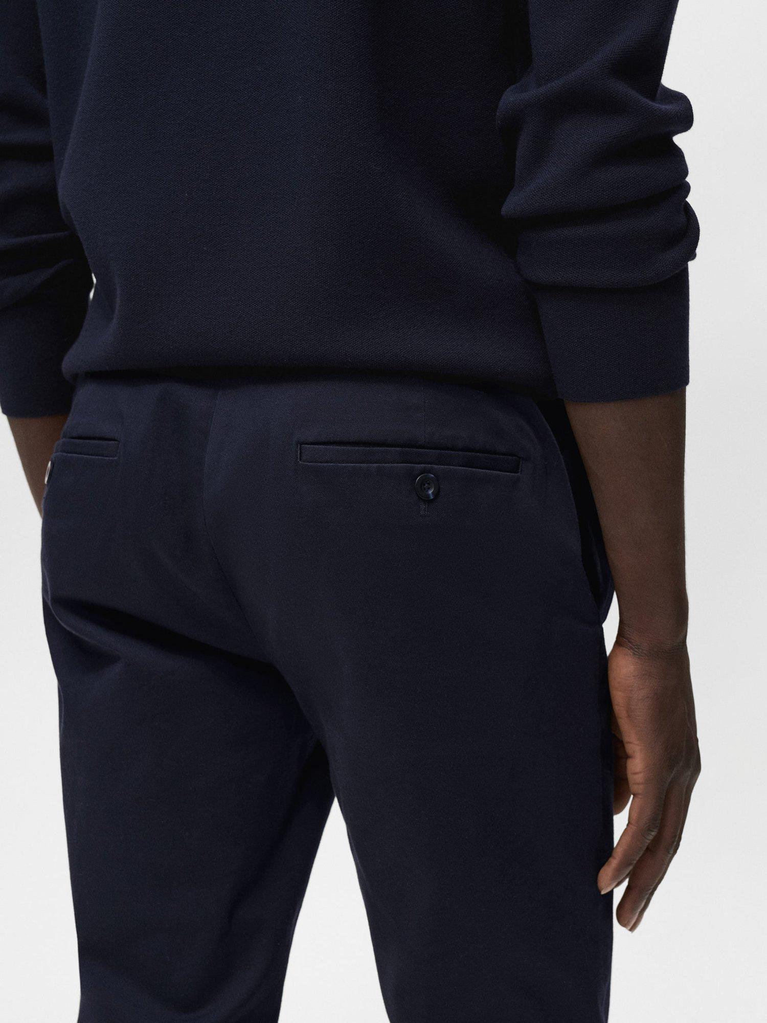 Product image 7 of 8, which shows Mango Barna Straight Fit Chinos, Navy, 30