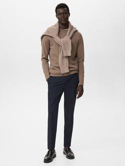 Mango Bologna Straight Leg Chinos - view 2, Navy