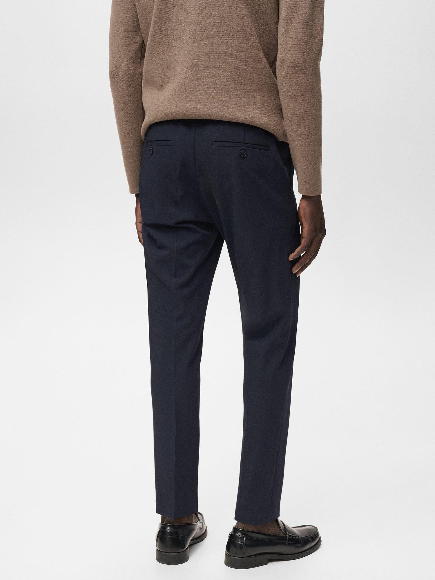 Product image 4 of 8, which shows Mango Bologna Straight Leg Chinos, Navy, 30