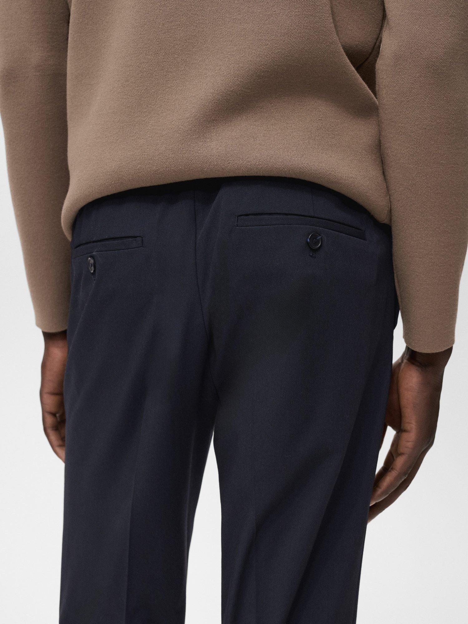 Product image 7 of 8, which shows Mango Bologna Straight Leg Chinos, Navy, 30