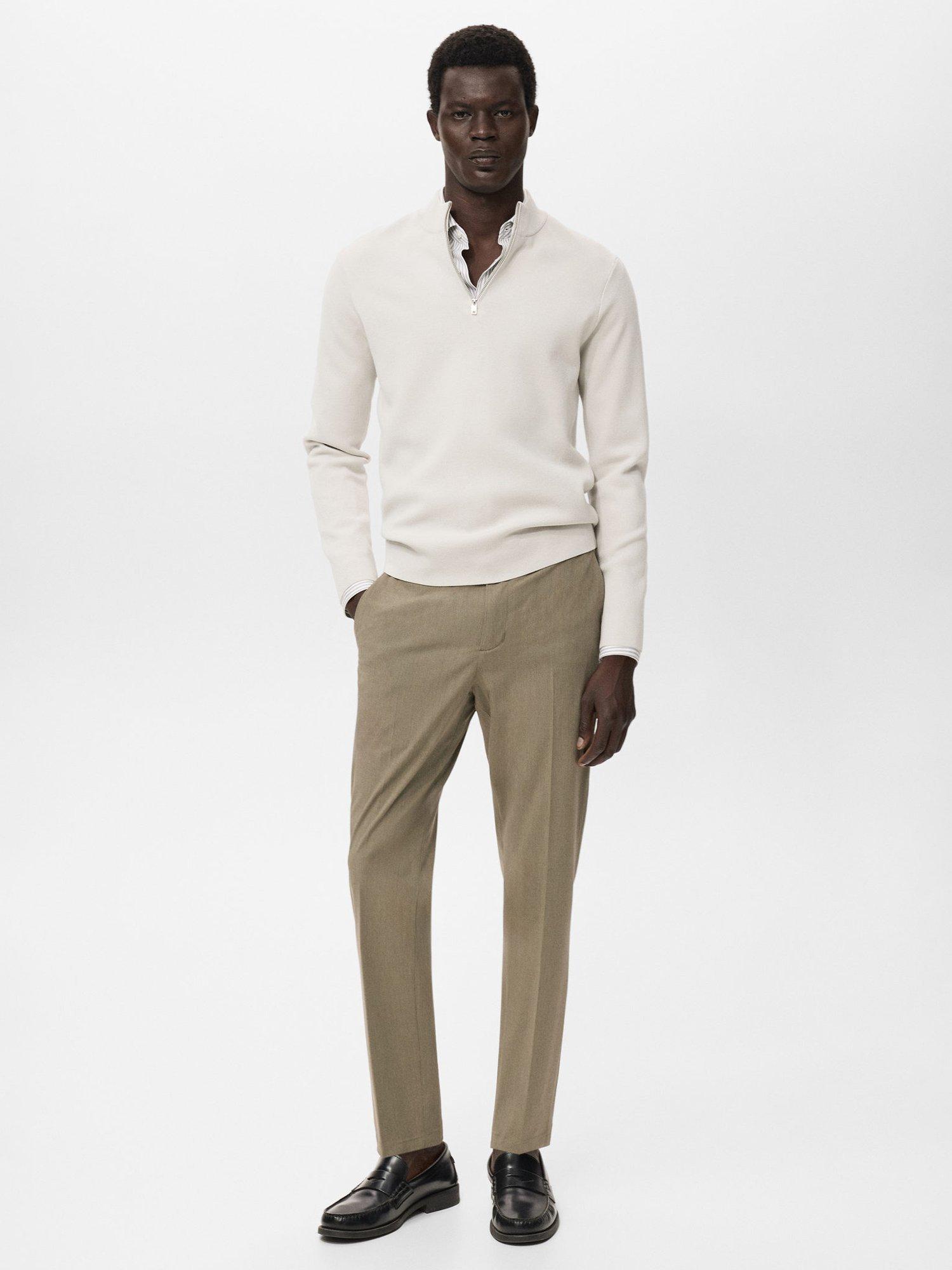 Product image 2 of 8, which shows Mango Bologna Straight Leg Chinos, Khaki, 30