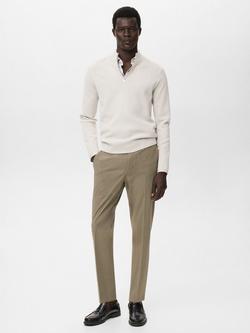 Mango Bologna Straight Leg Chinos - view 2, Khaki