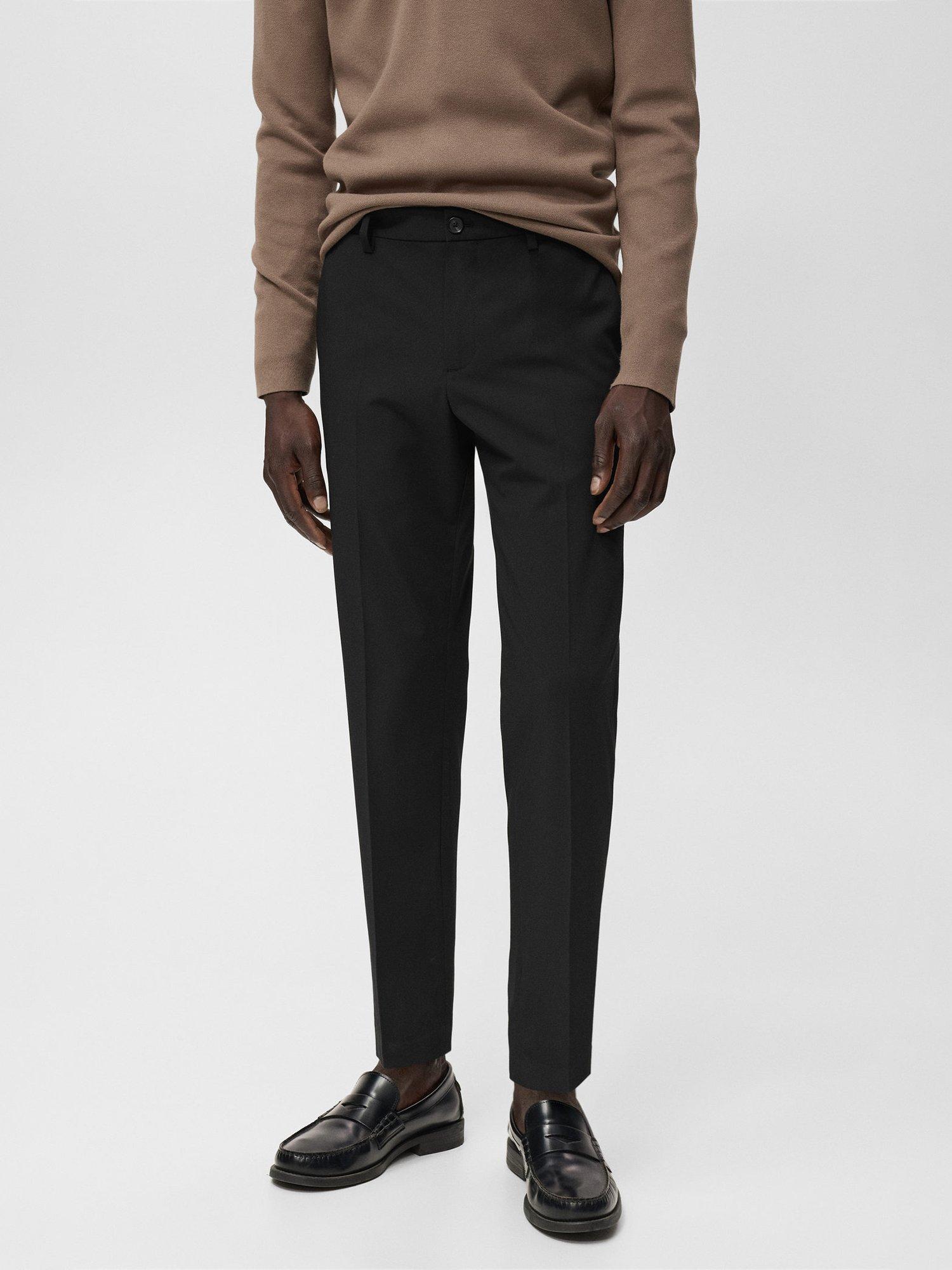 Product image 1 of 8, which shows Mango Bologna Straight Leg Chinos, Black, 34