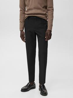 Mango Bologna Straight Leg Chinos, Black