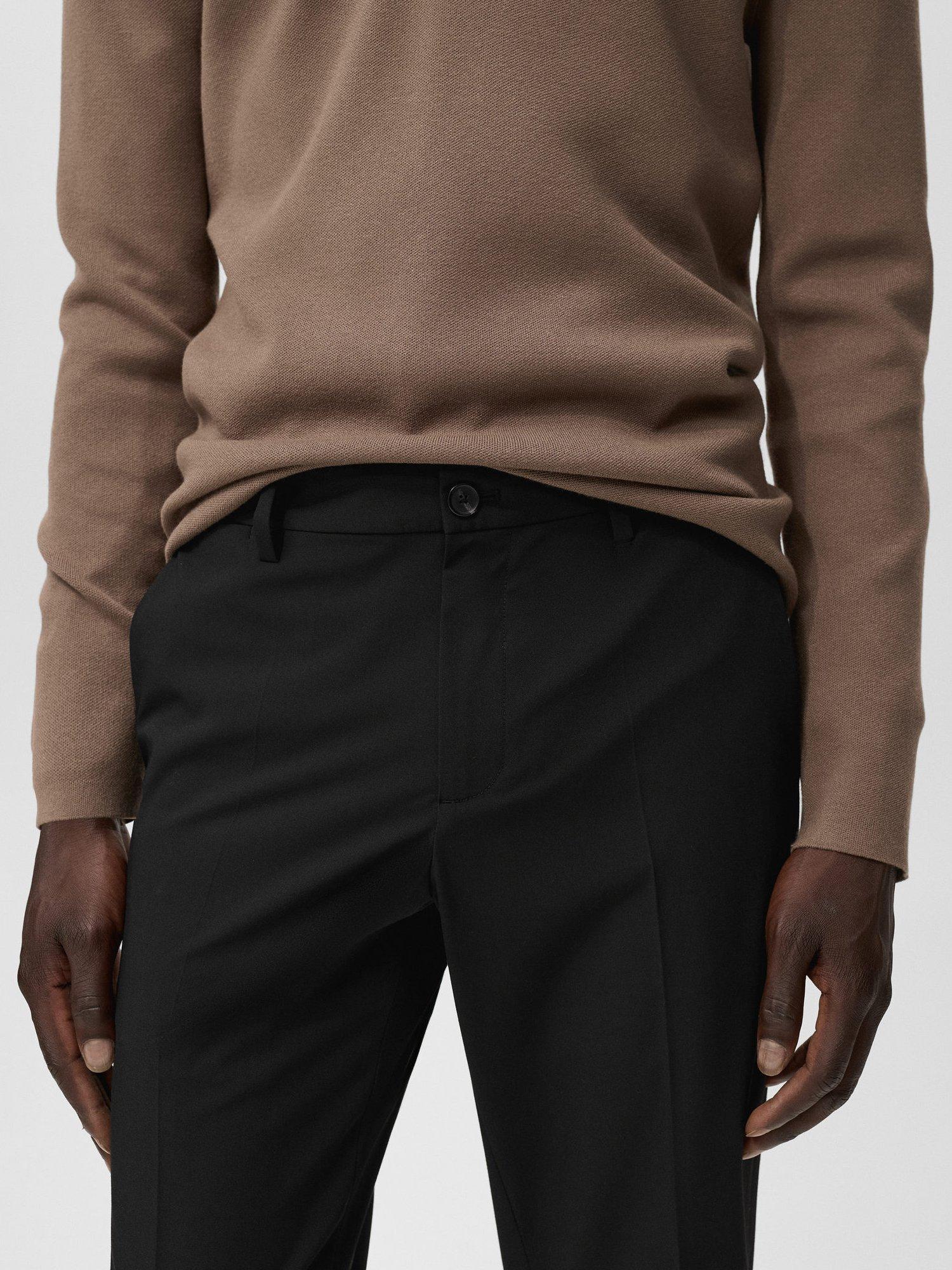 Product image 6 of 8, which shows Mango Bologna Straight Leg Chinos, Black, 34