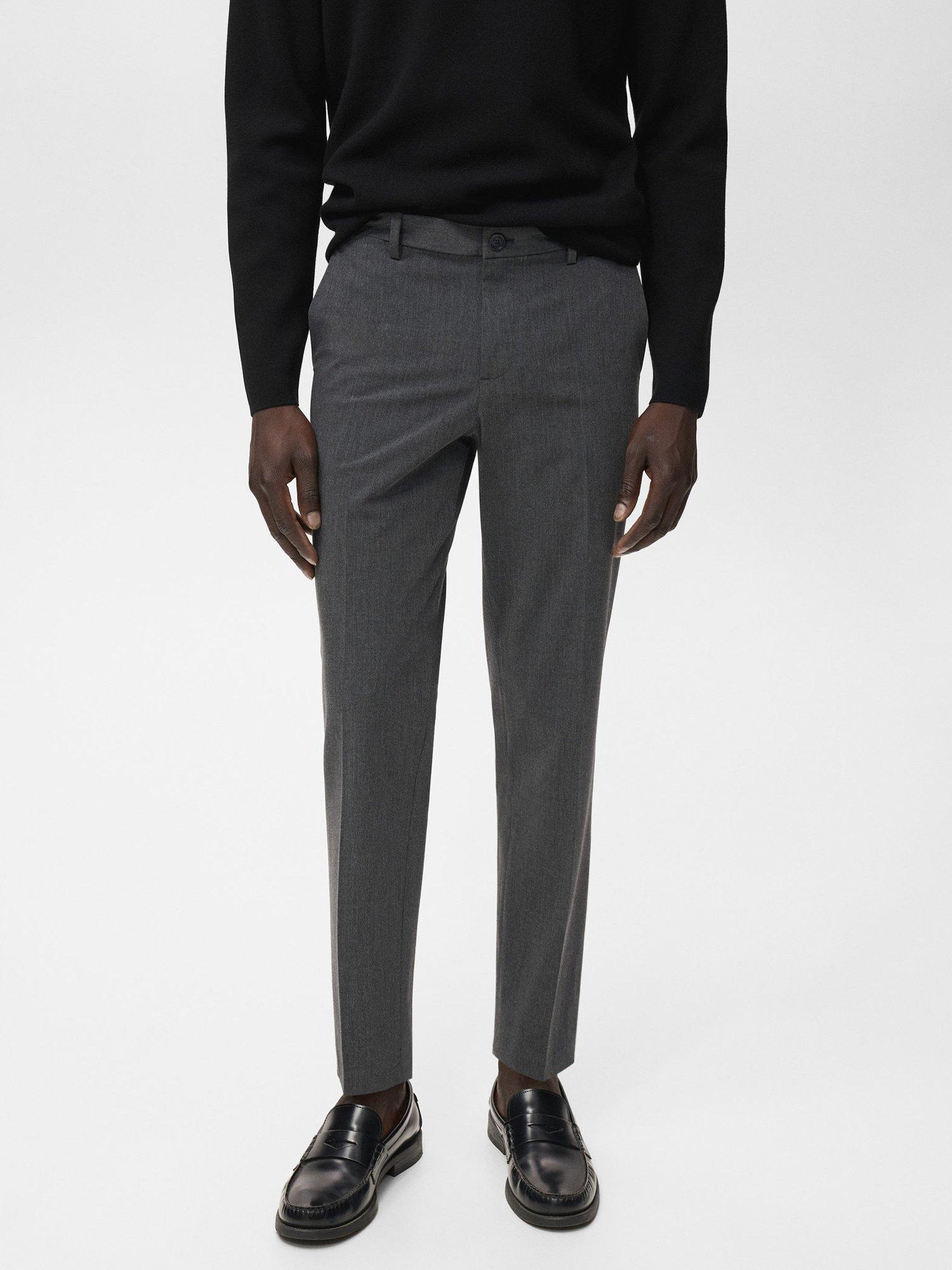 Product image 1 of 7, which shows Mango Bologna Straight Leg Chinos, Grey, 30
