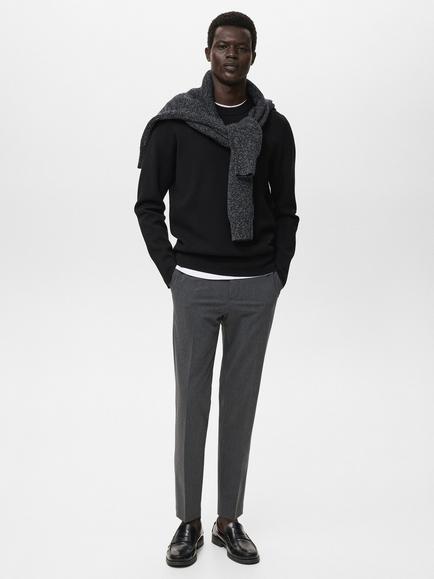 Mango Bologna Straight Leg Chinos - view 2, Grey
