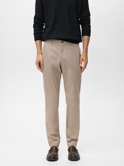 Mango Dublino Straight Leg Chinos, Light Beige
