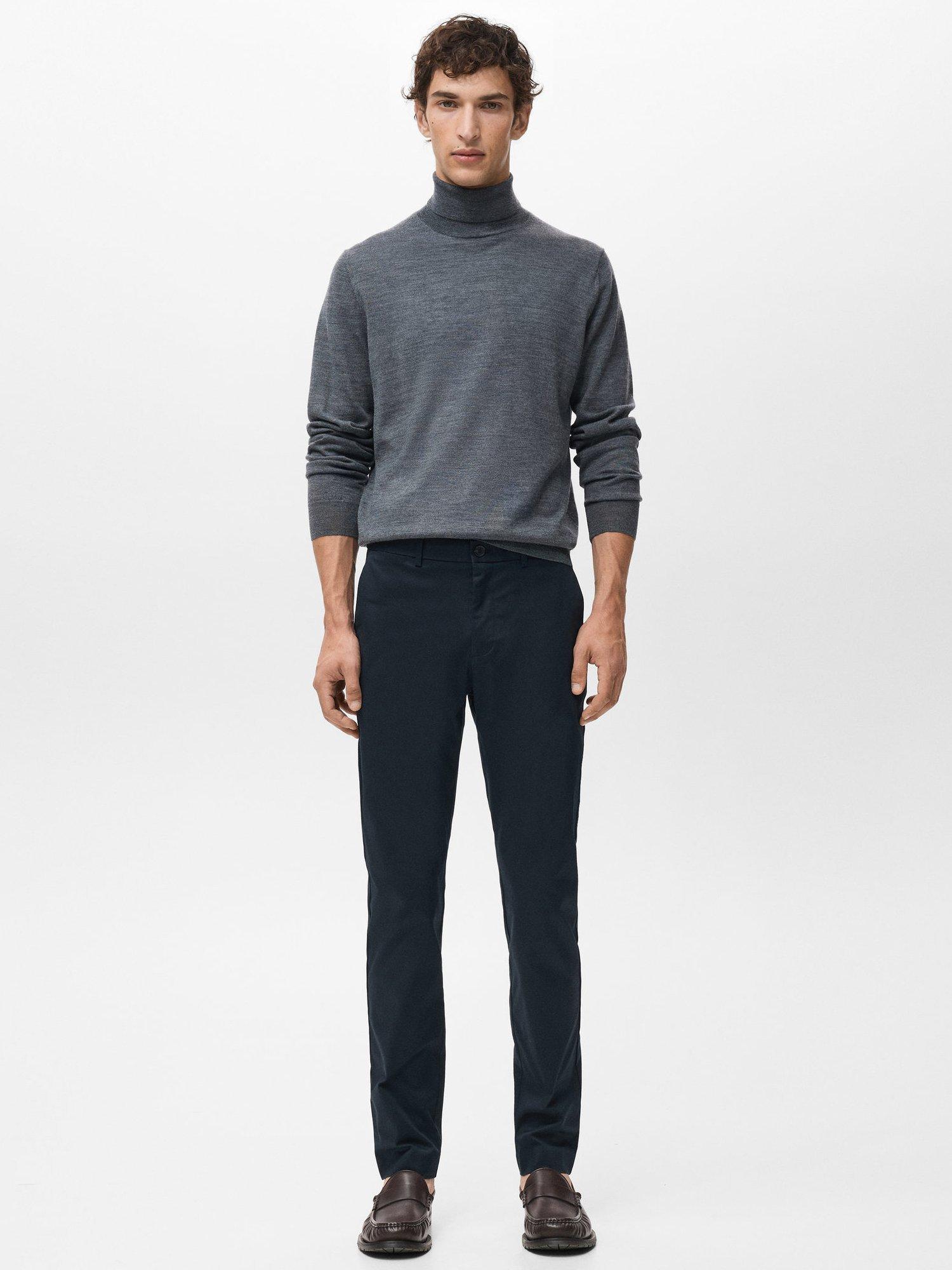 Product image 2 of 8, which shows Mango Dublino Straight Leg Chinos, Dark Blue, 30