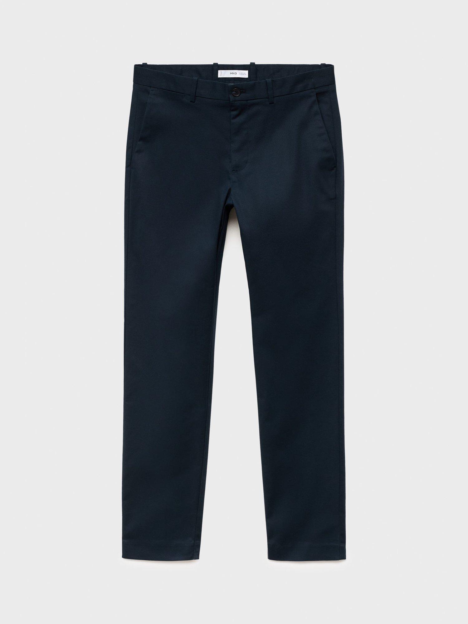 Product image 3 of 8, which shows Mango Dublino Straight Leg Chinos, Dark Blue, 30