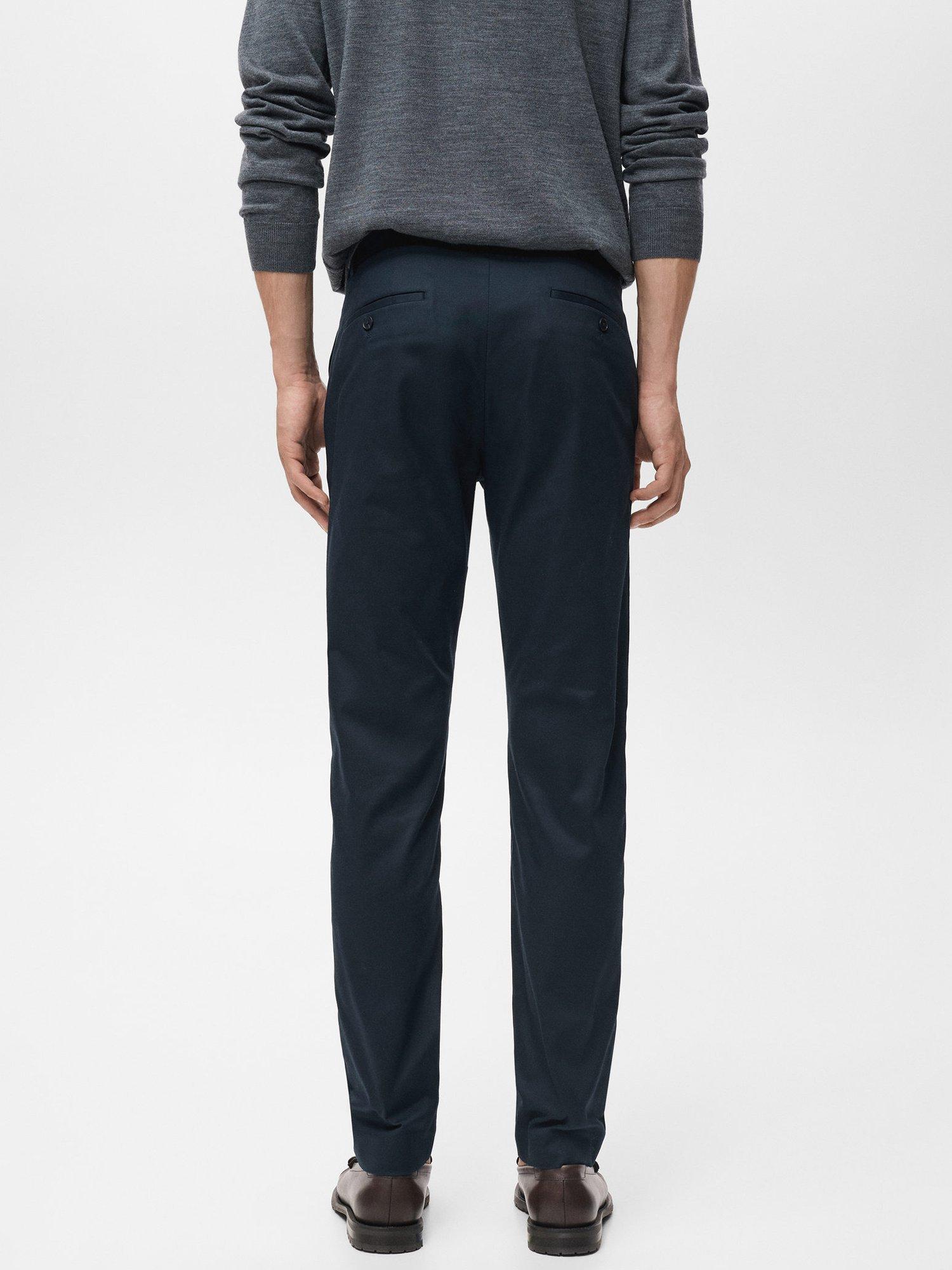 Product image 4 of 8, which shows Mango Dublino Straight Leg Chinos, Dark Blue, 30