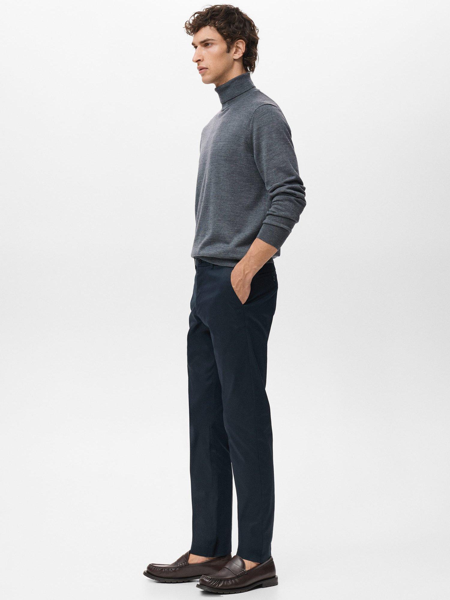 Product image 7 of 8, which shows Mango Dublino Straight Leg Chinos, Dark Blue, 30