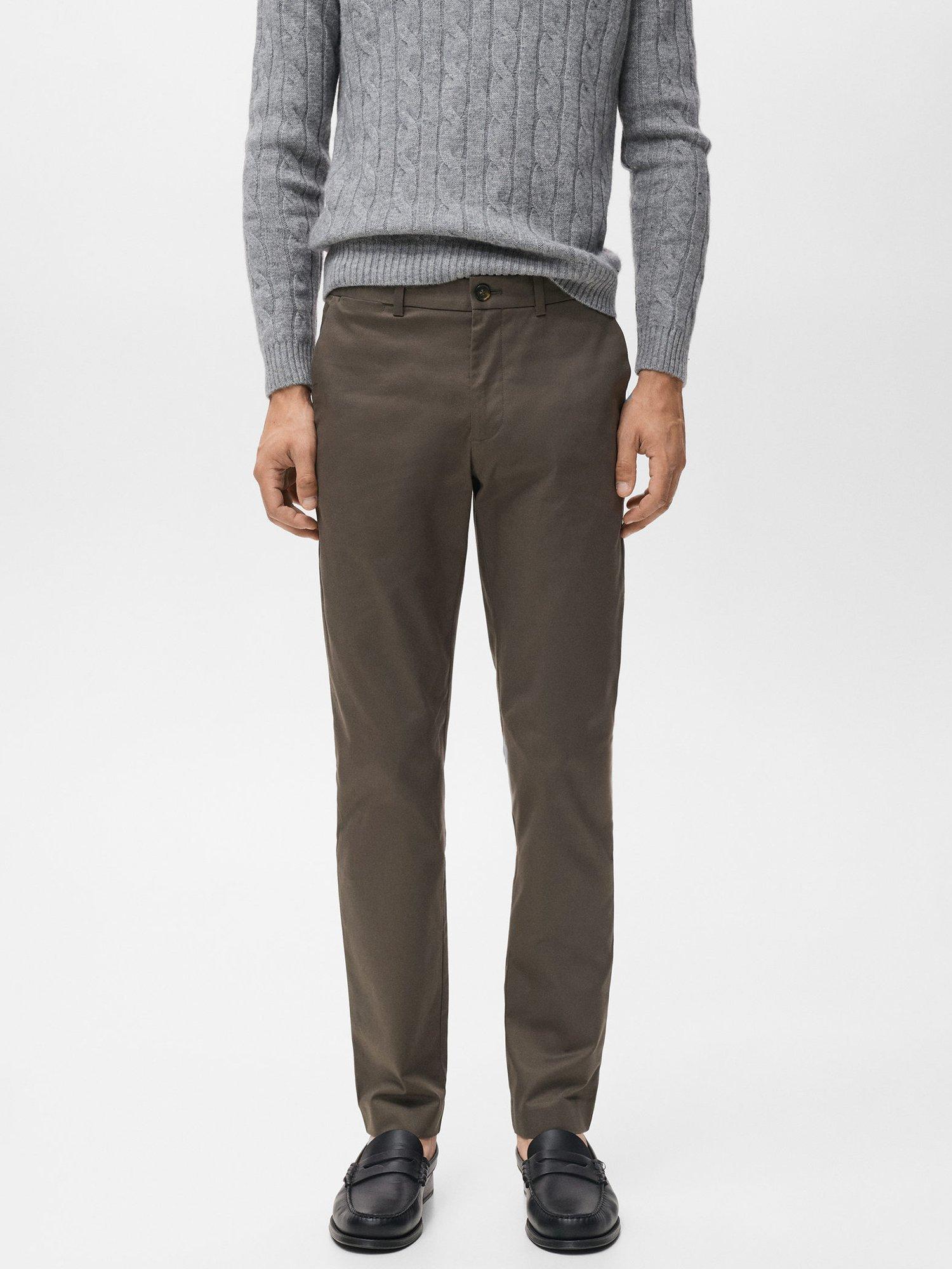 Product image 1 of 8, which shows Mango Dublino Straight Leg Chinos, Dark Brown, 30