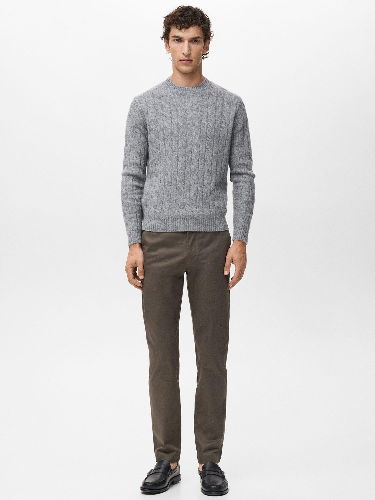 Product image 2 of 8, which shows Mango Dublino Straight Leg Chinos, Dark Brown, 30