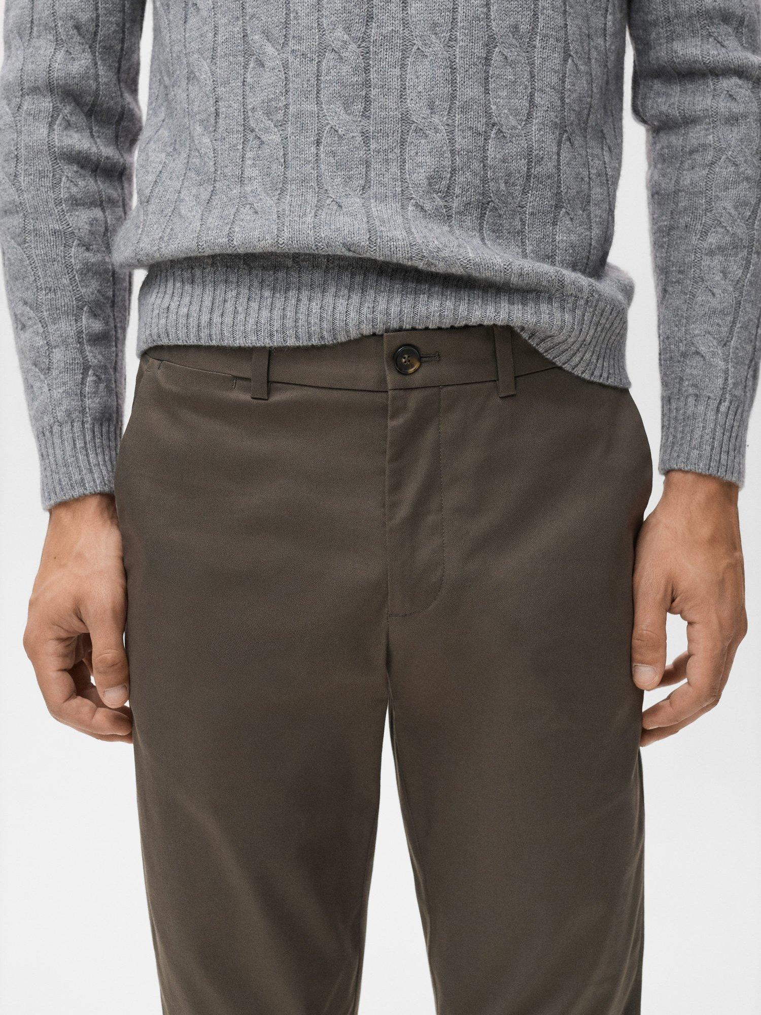 Product image 6 of 8, which shows Mango Dublino Straight Leg Chinos, Dark Brown, 30