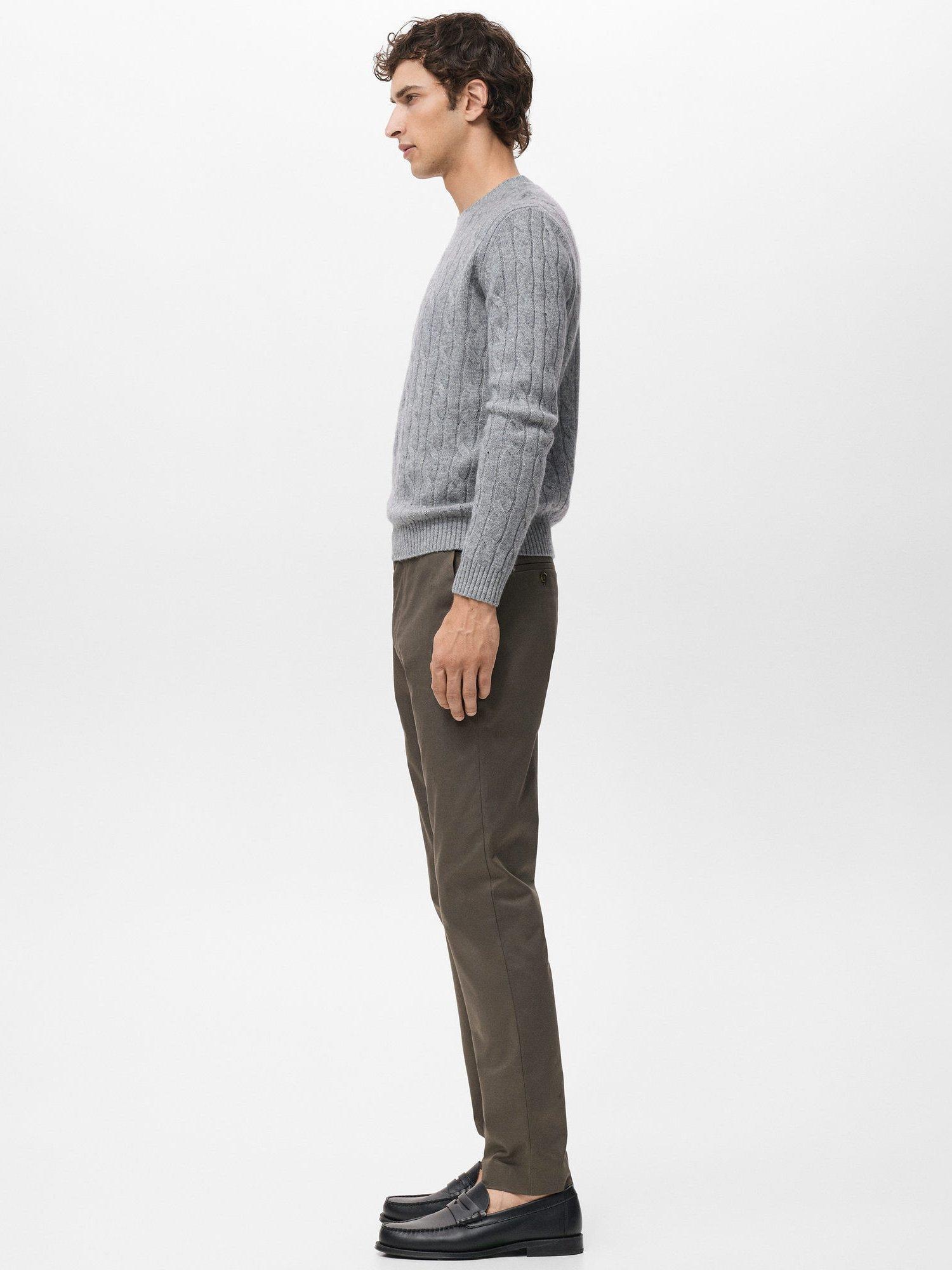 Product image 7 of 8, which shows Mango Dublino Straight Leg Chinos, Dark Brown, 30