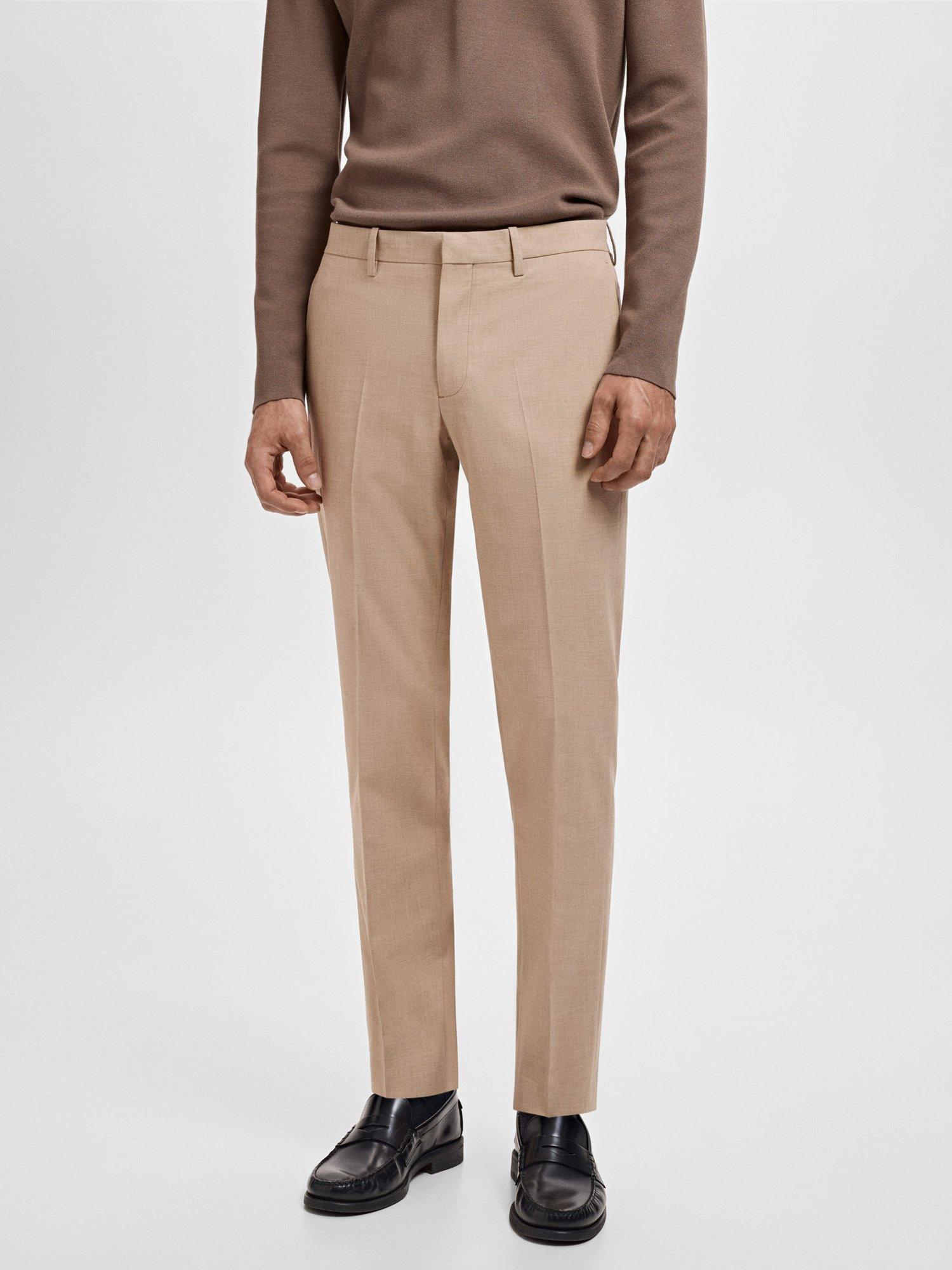 Product image 1 of 8, which shows Mango Paris Straight Trousers, Light Beige, 29