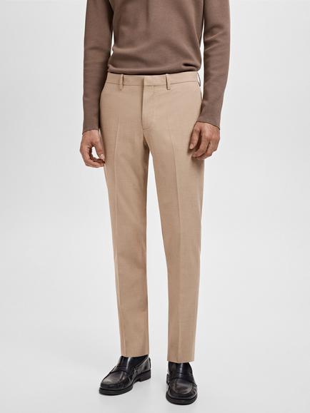 Mango Paris Straight Trousers, Light Beige, Light Beige