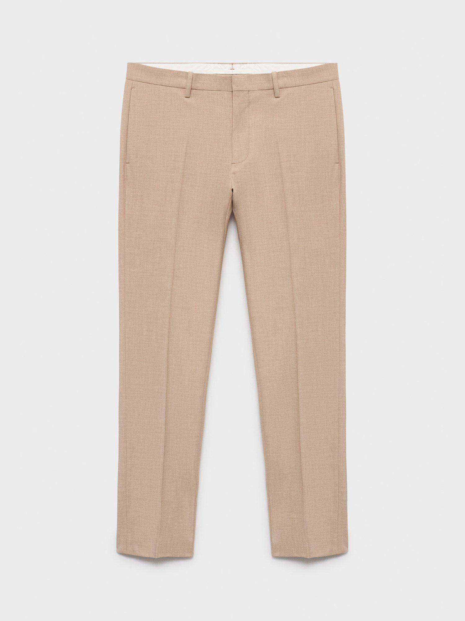 Product image 3 of 8, which shows Mango Paris Straight Trousers, Light Beige, 29