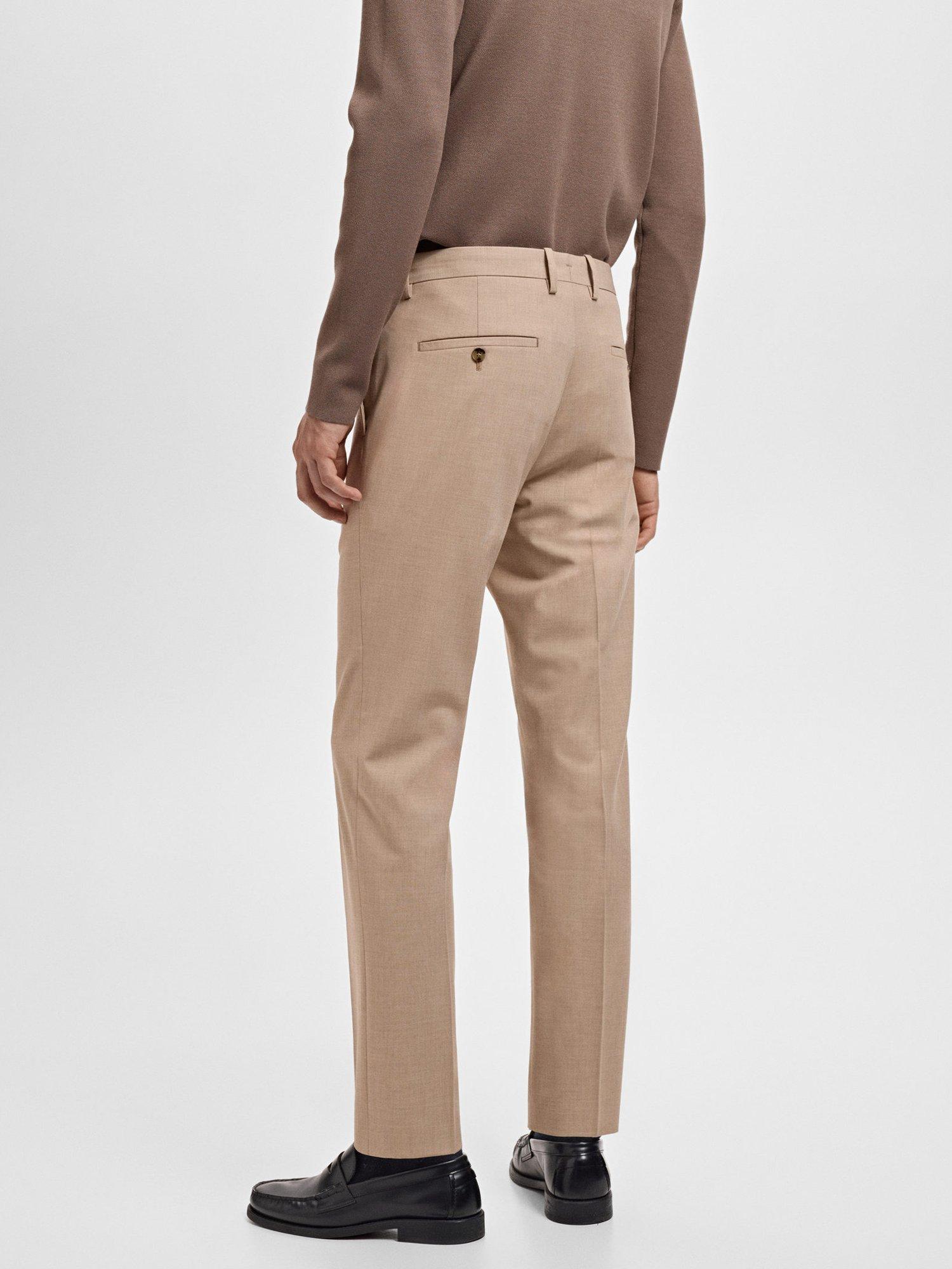 Product image 4 of 8, which shows Mango Paris Straight Trousers, Light Beige, 29
