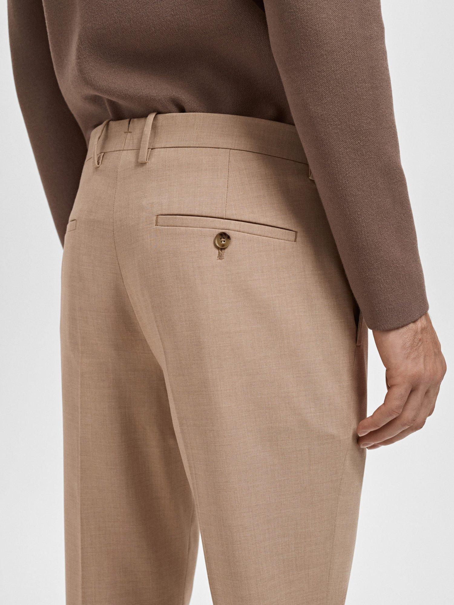 Product image 6 of 8, which shows Mango Paris Straight Trousers, Light Beige, 29