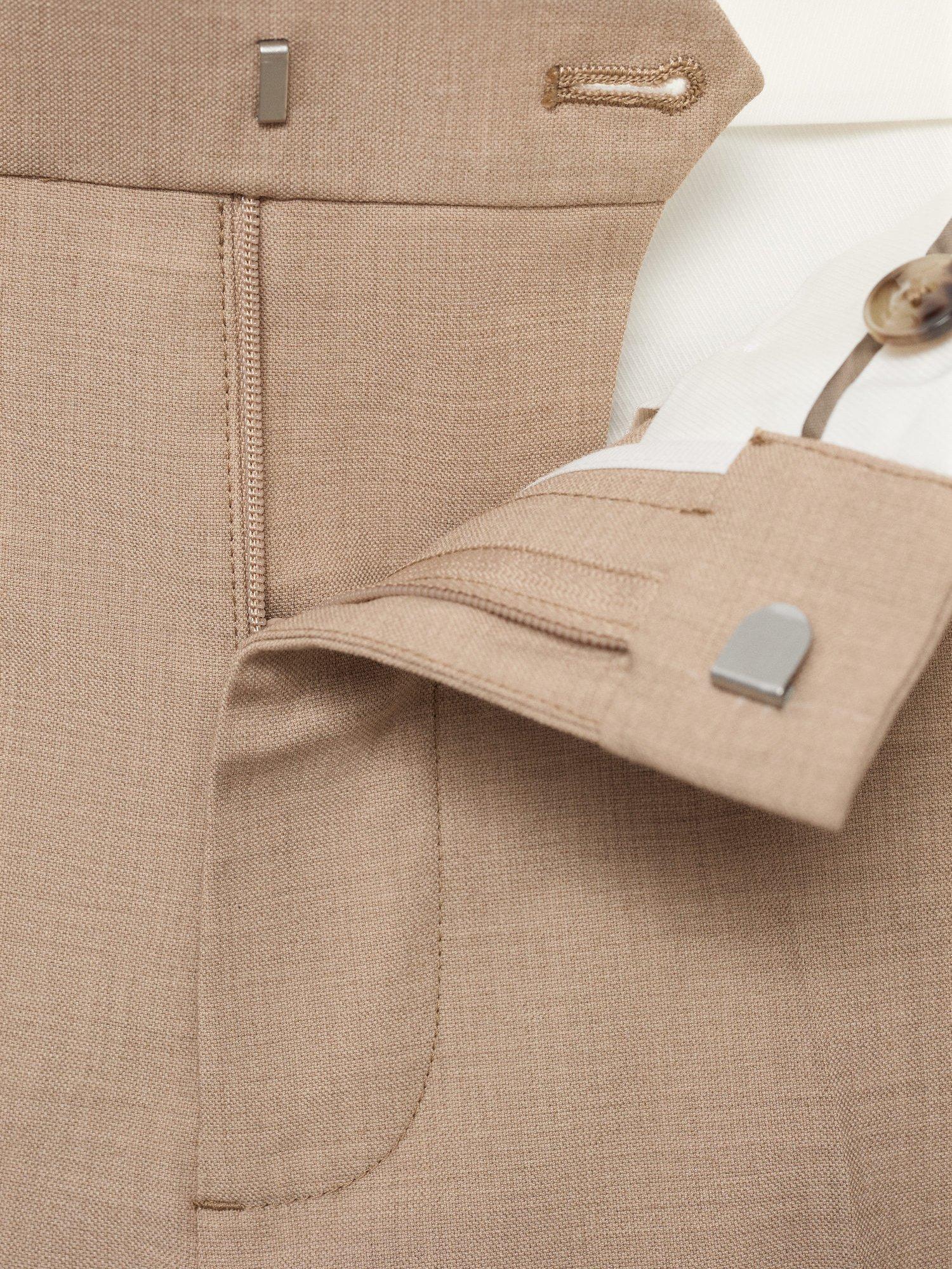 Product image 8 of 8, which shows Mango Paris Straight Trousers, Light Beige, 29
