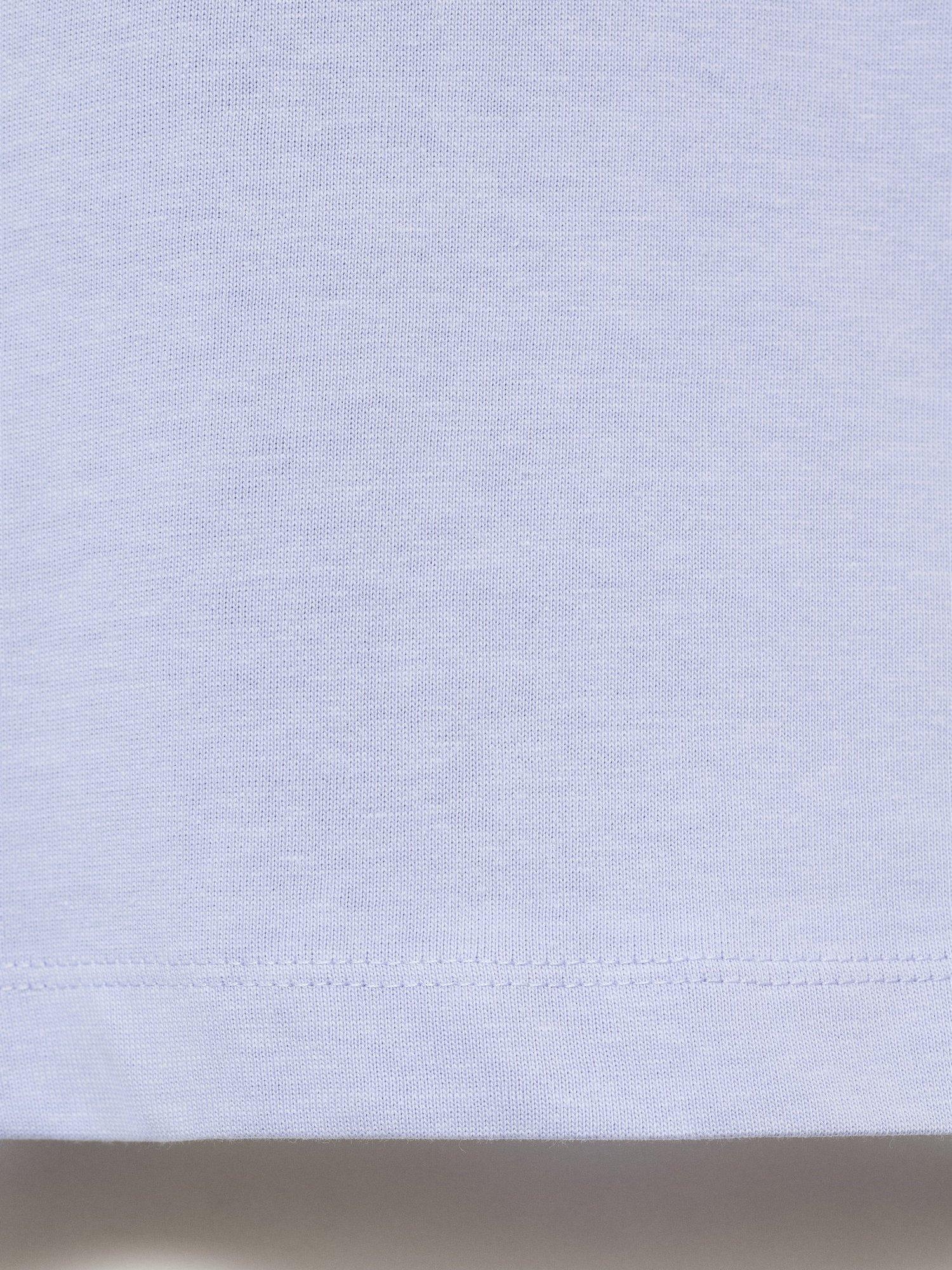 Product image 9 of 9, which shows Mango Anouk Cotton Regular Fit Short Sleeve T-Shirt, Pastel Blue, S