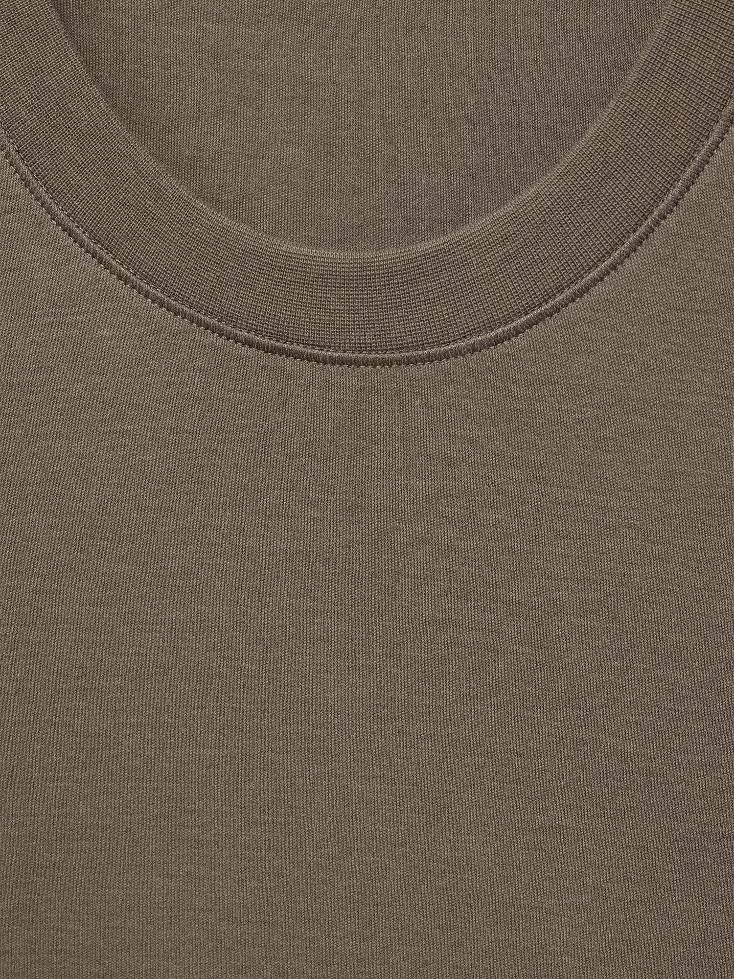 Product image 8 of 8, which shows Mango Kimi Cotton Regular Fit Short Sleeve T-Shirt, Medium Brown, M