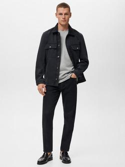 Mango Kimi Cotton Blend Regular Fit Short Sleeve T-Shirt, Medium Grey - view 2, Medium Grey