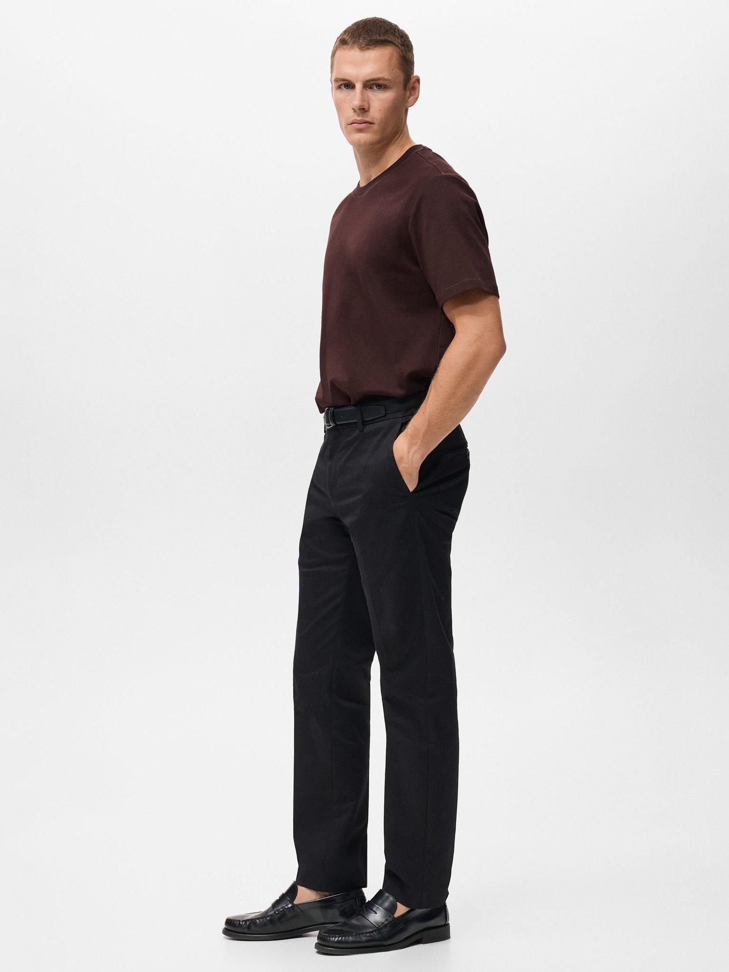 Product image 7 of 8, which shows Mango Kimi Cotton Regular Fit Short Sleeve T-Shirt, Dark Red, XS