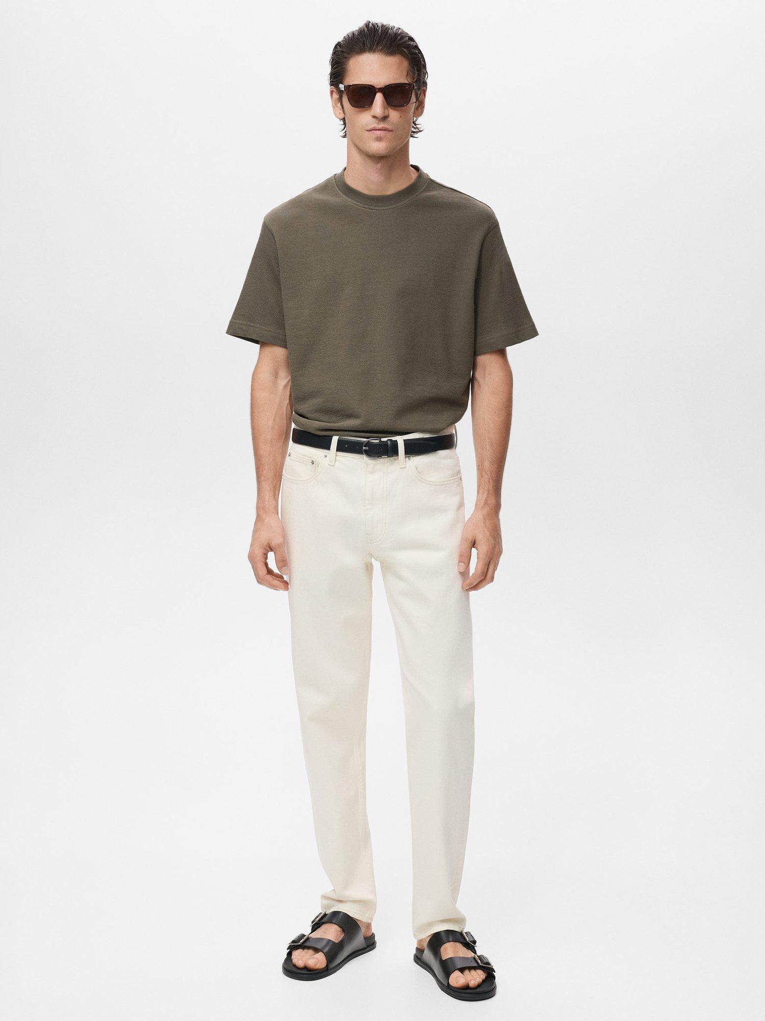 Product image 2 of 8, which shows Mango Roland Cotton T-Shirt, Medium Brown, XS