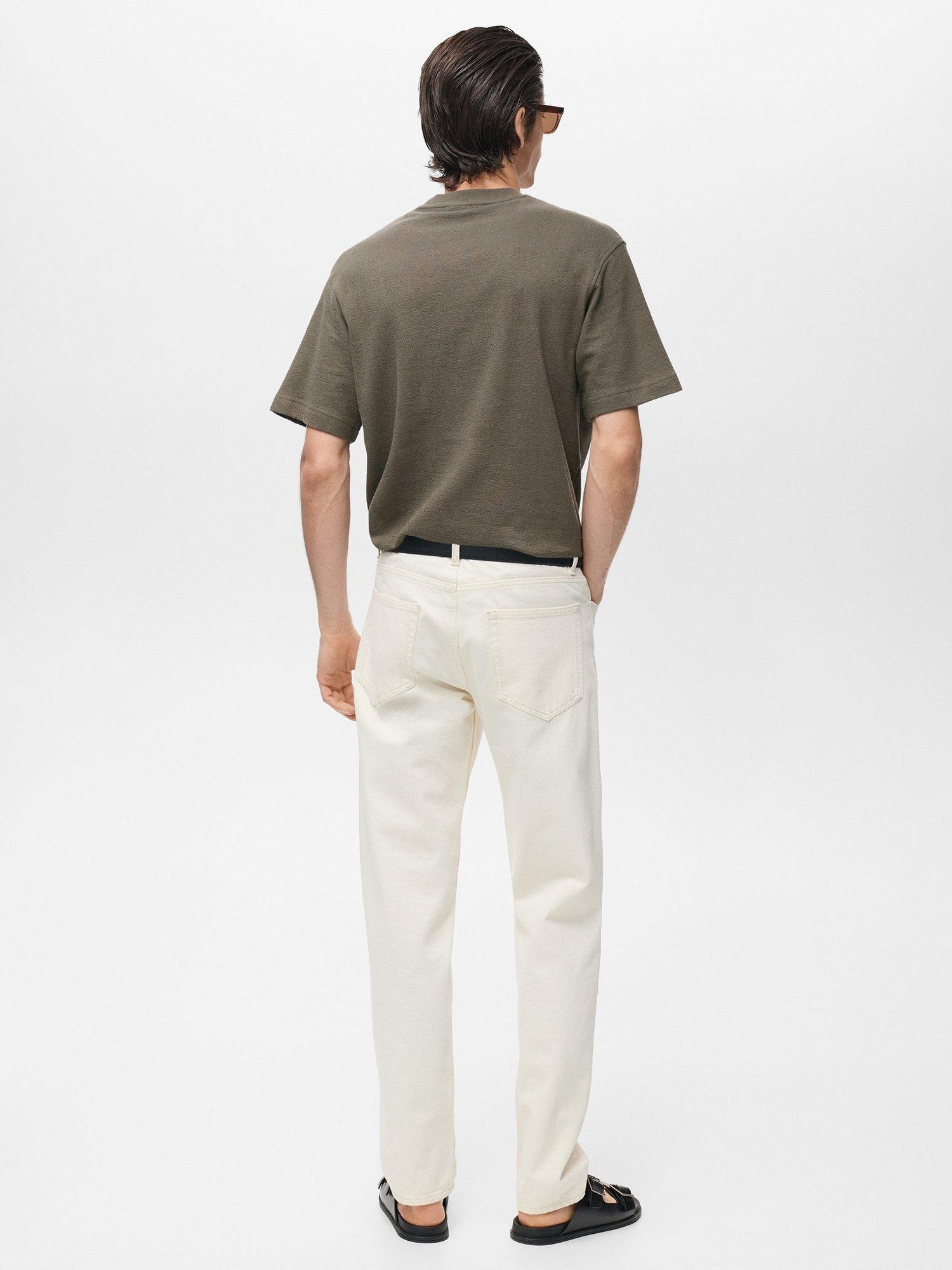 Product image 4 of 8, which shows Mango Roland Cotton T-Shirt, Medium Brown, XS