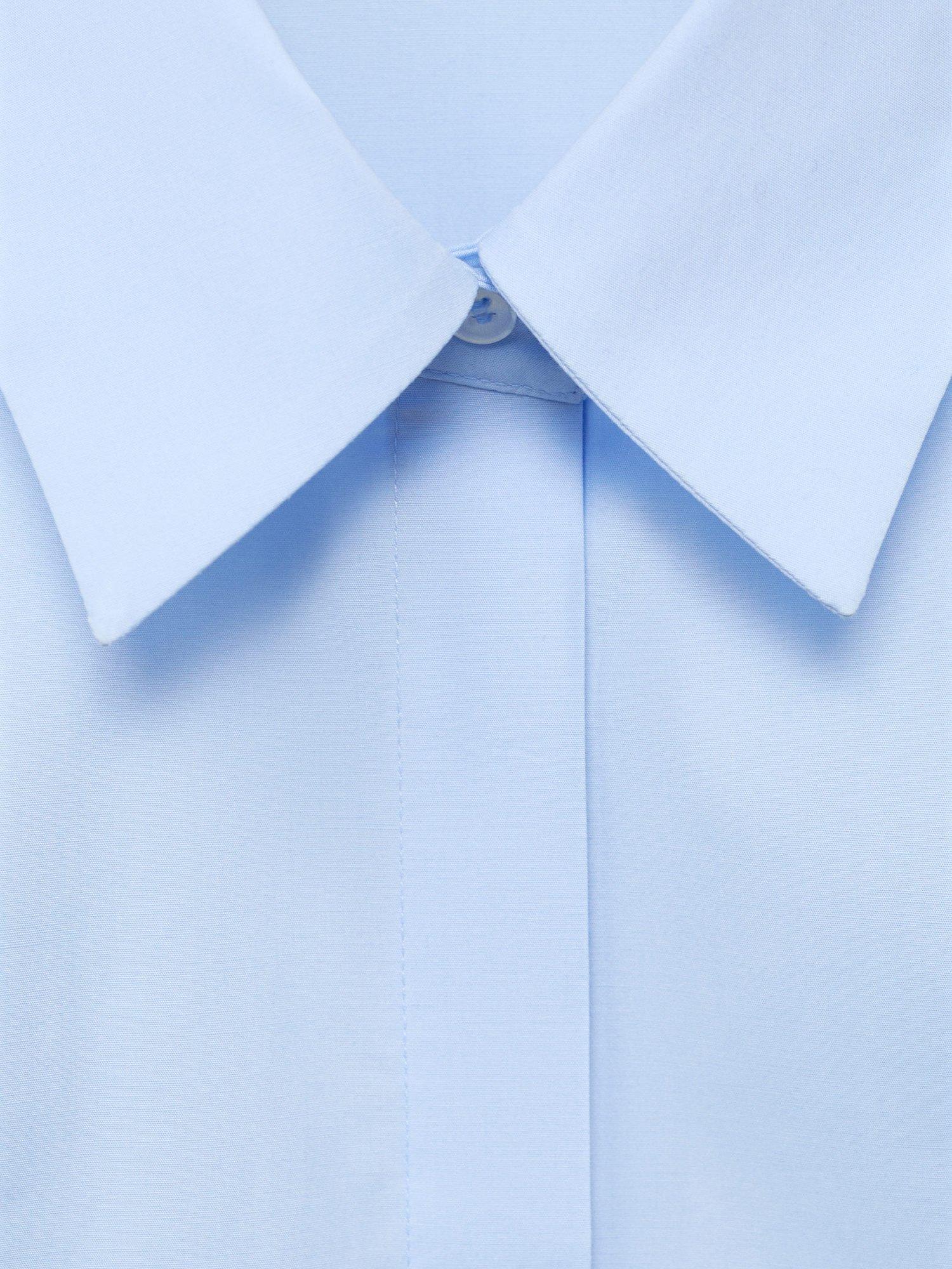 Product image 7 of 7, which shows Mango Sofia Slim Fit Poplin Shirt, Pastel Blue, 10